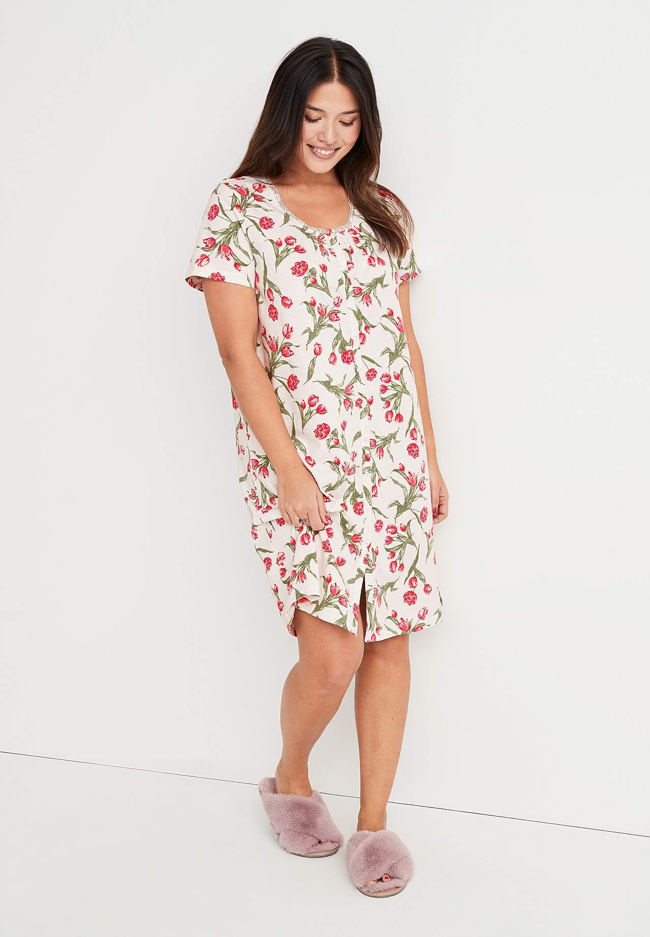 Blomstret natkjole Hulda