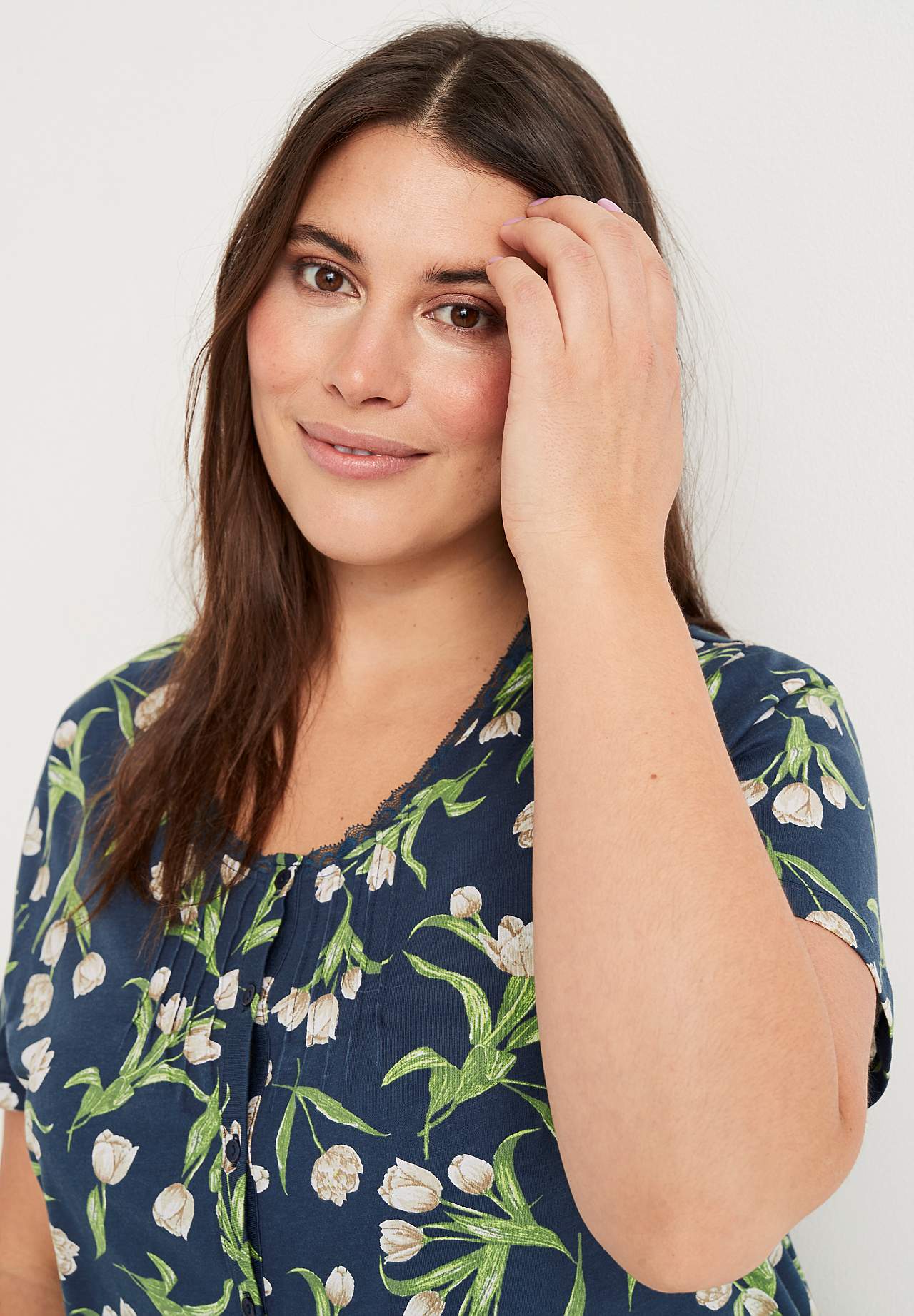 Blomstret natkjole