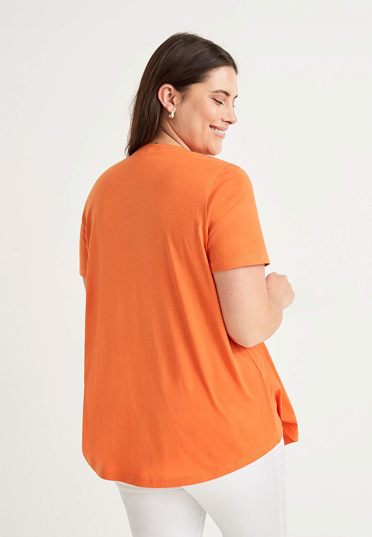 V-udskåret jerseytop