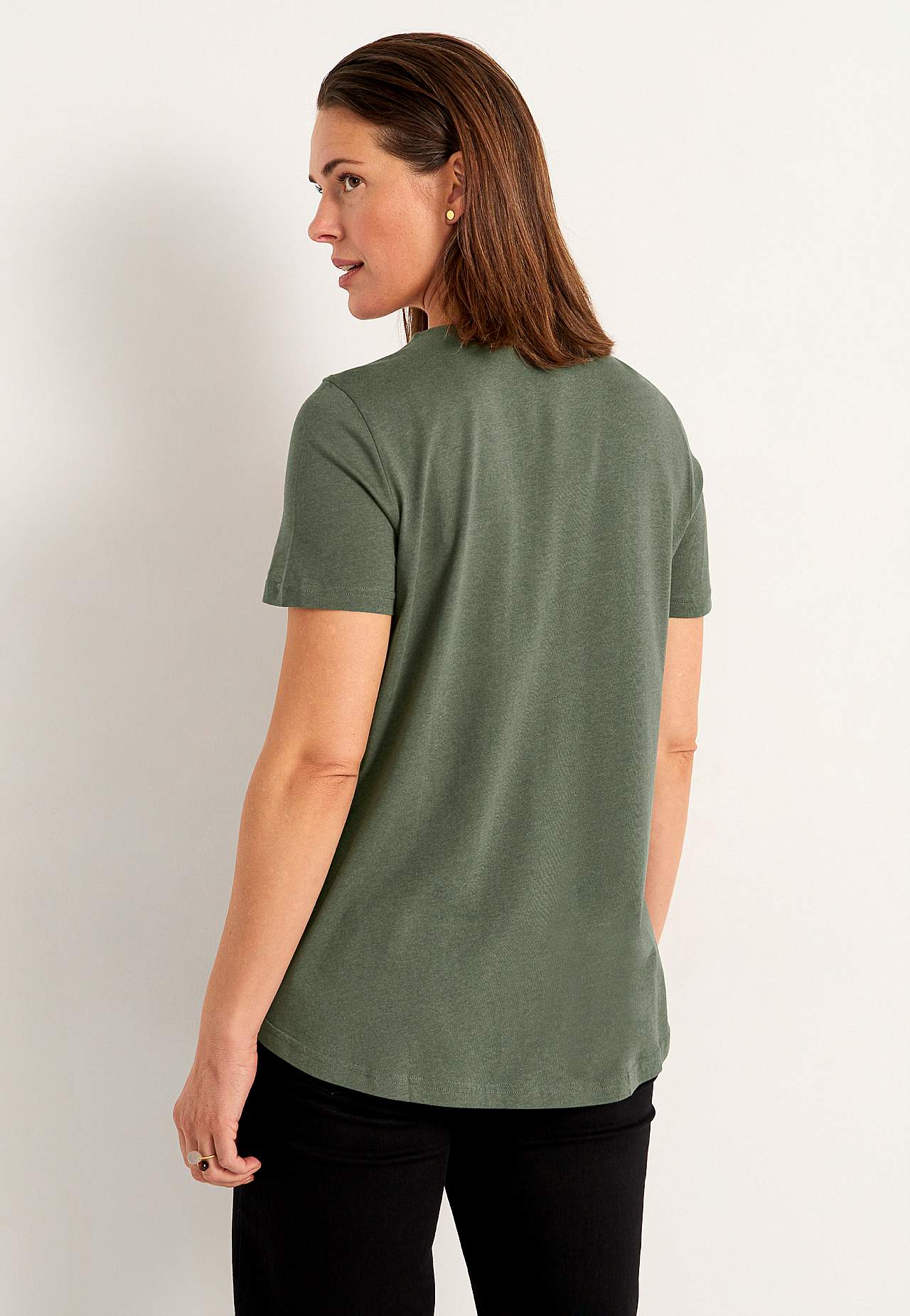 V-udskåret jerseytop
