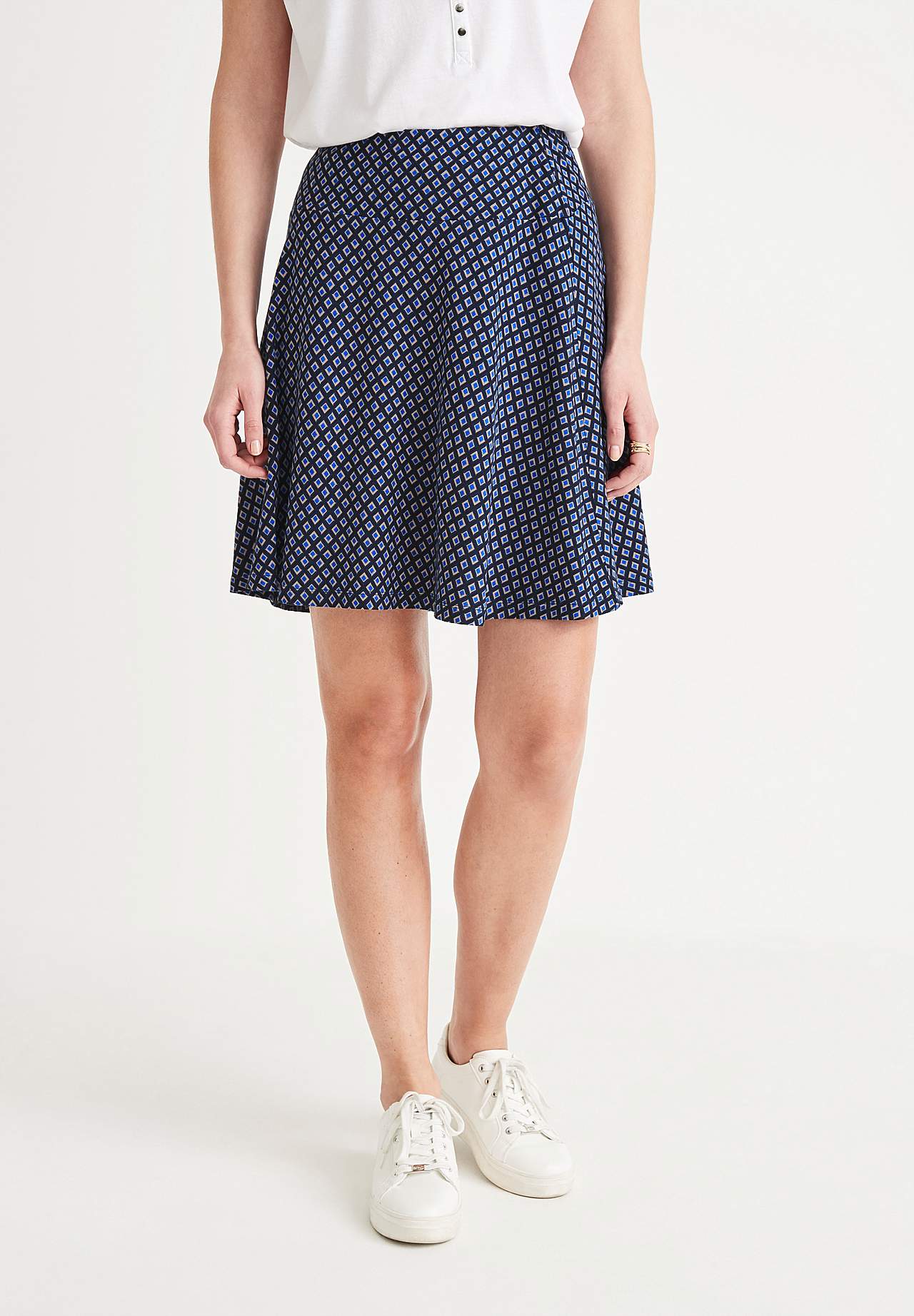 A-linjeformet jerseynederdel Kate