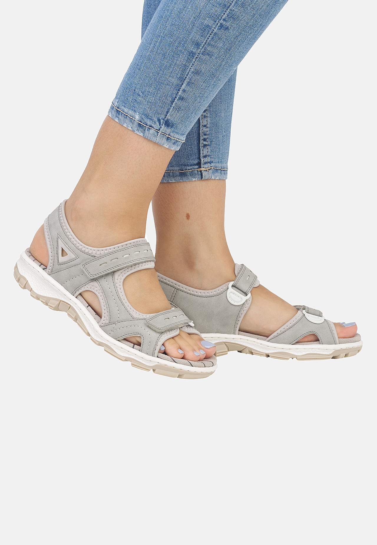 Bekvem sandal med velcrolukning