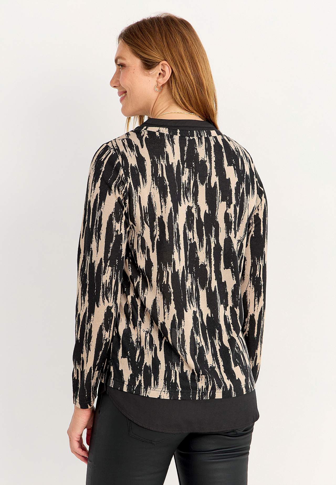 Mønstret, 2-i-1 jerseytop