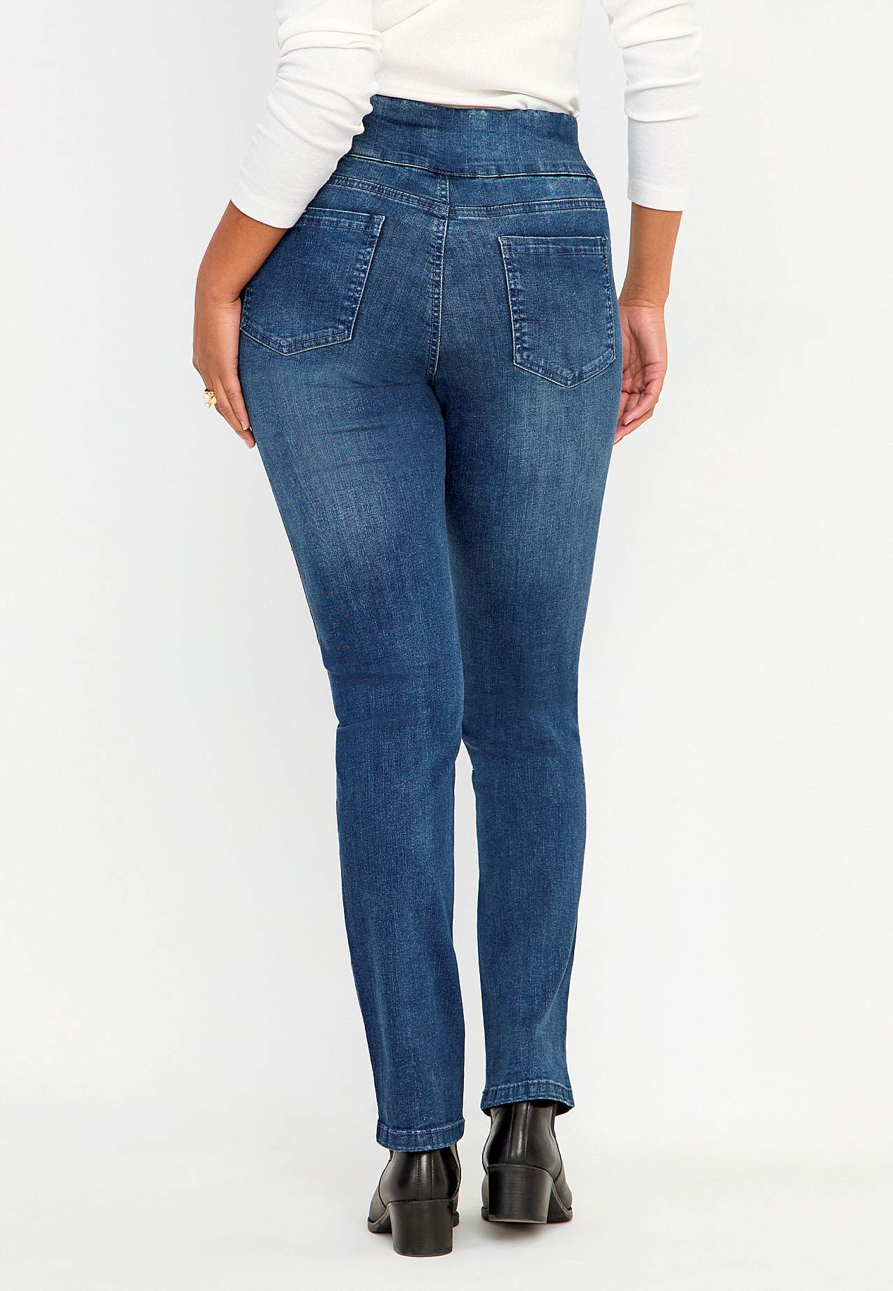 Elastisk jegging med rhinstensdetaljer
