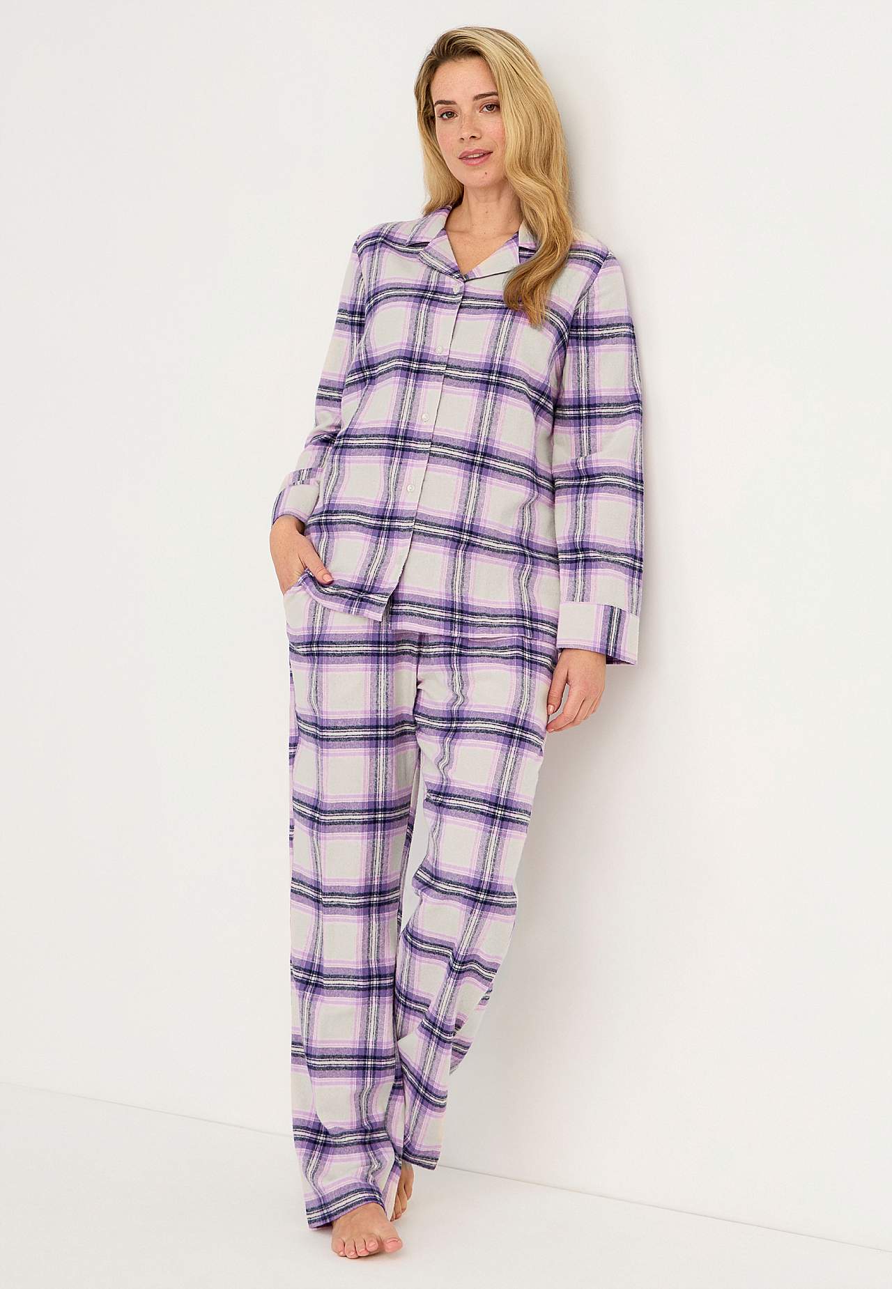 Ternet pyjamas i flonel Felicia
