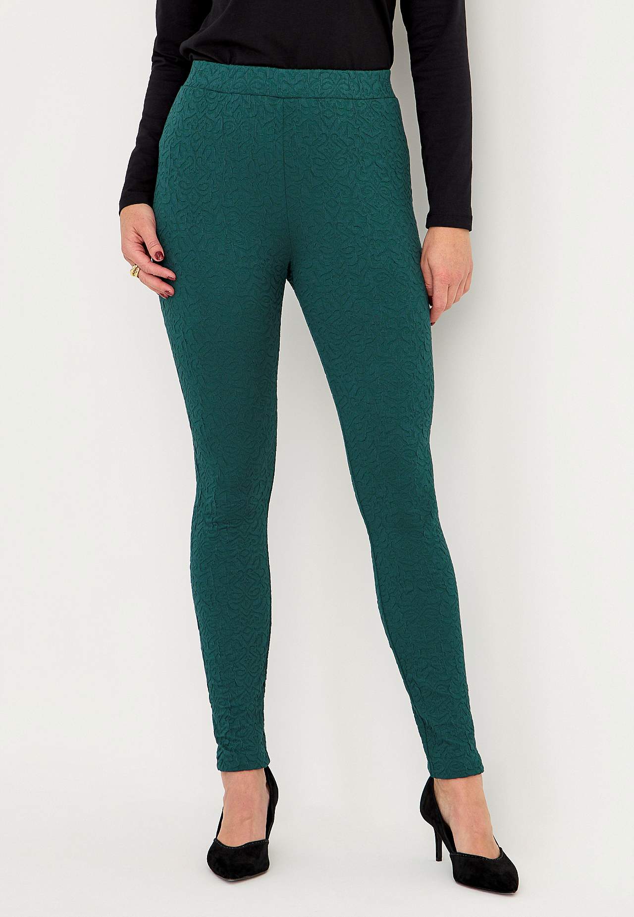 Leggings med strukturmønster