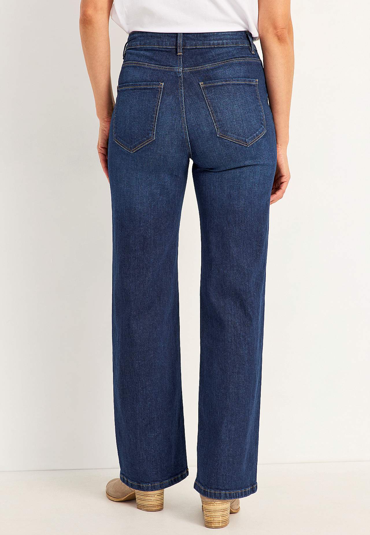 Stretchjeans med høj talje