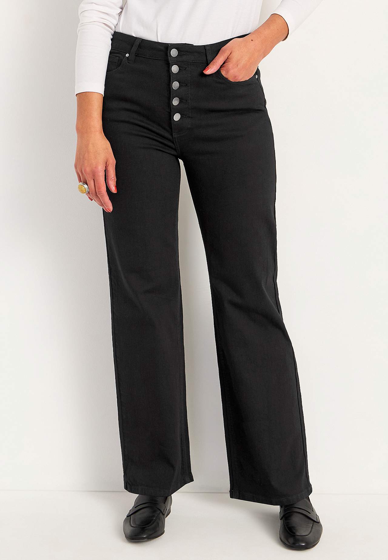 Stretchjeans med høj talje