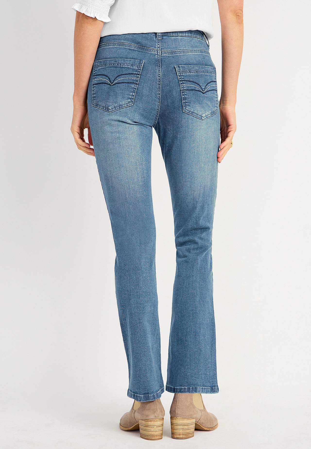 Stretchjeans med bootcut Anja