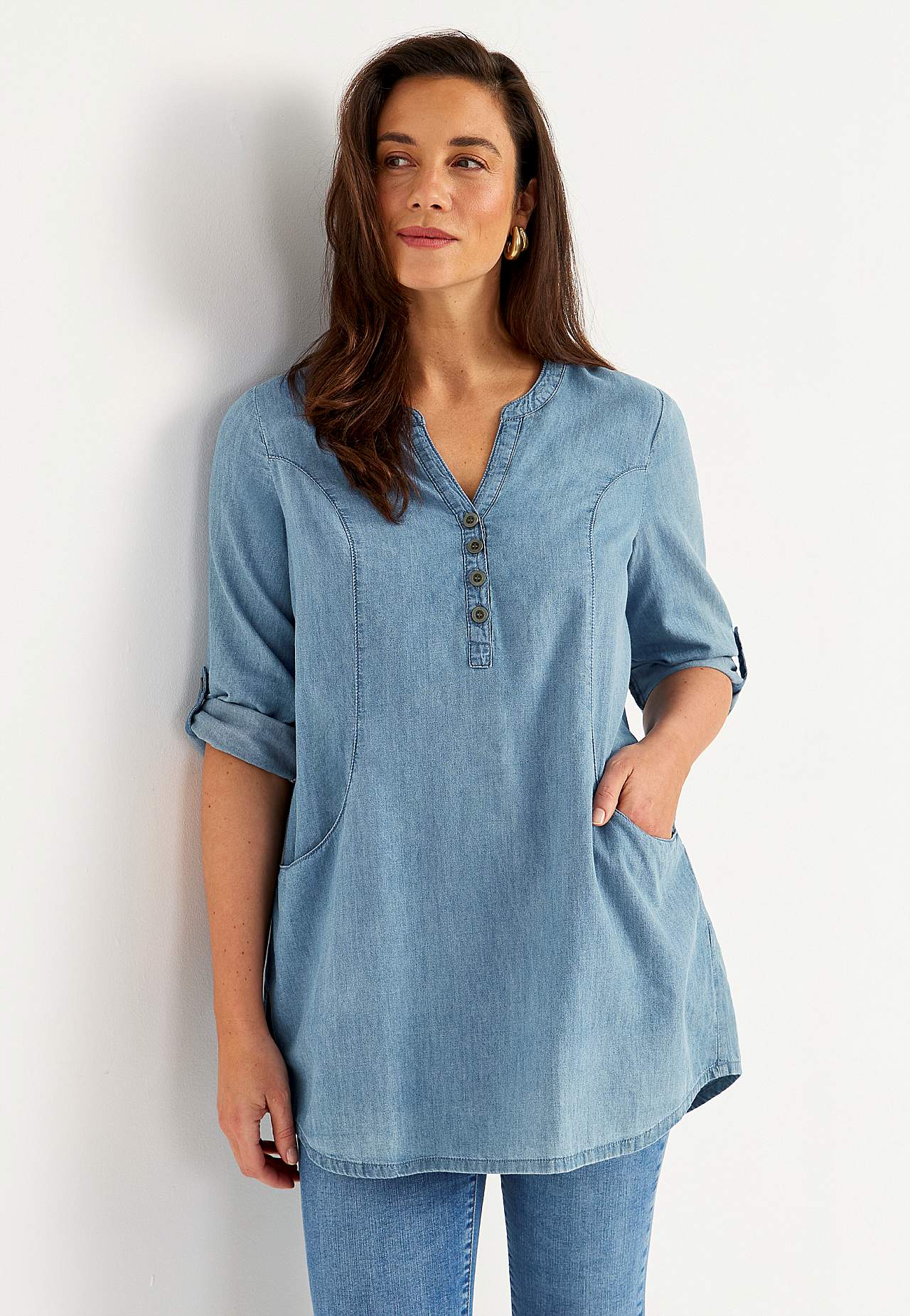 Denimtunika med lommer