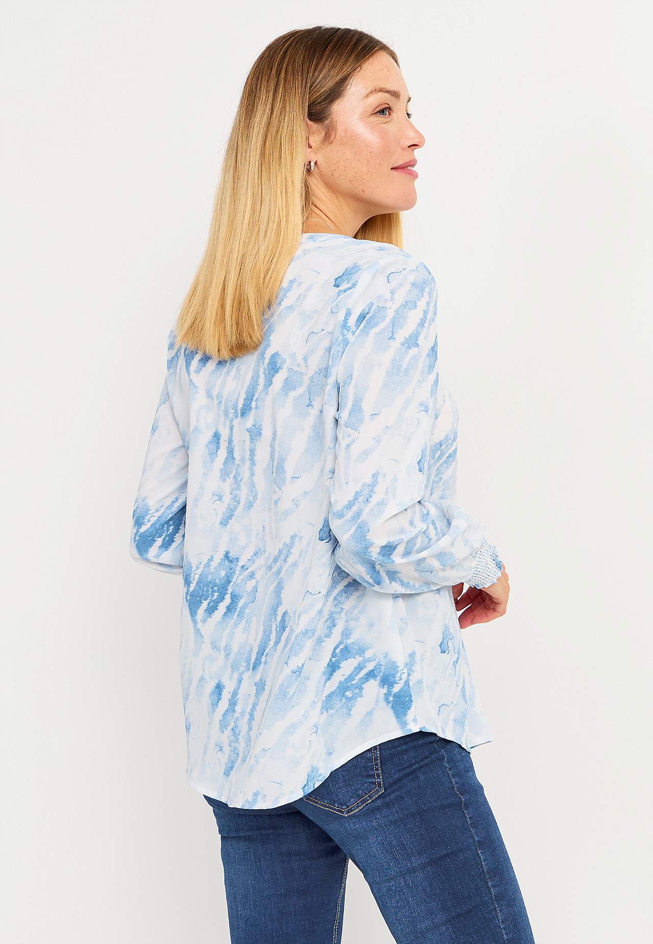 Bluse med volant Alva