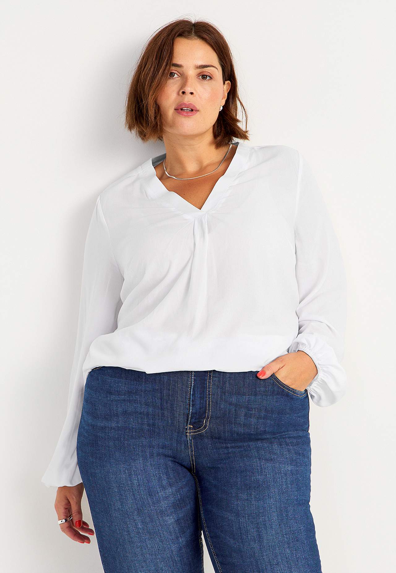 Langærmet bluse