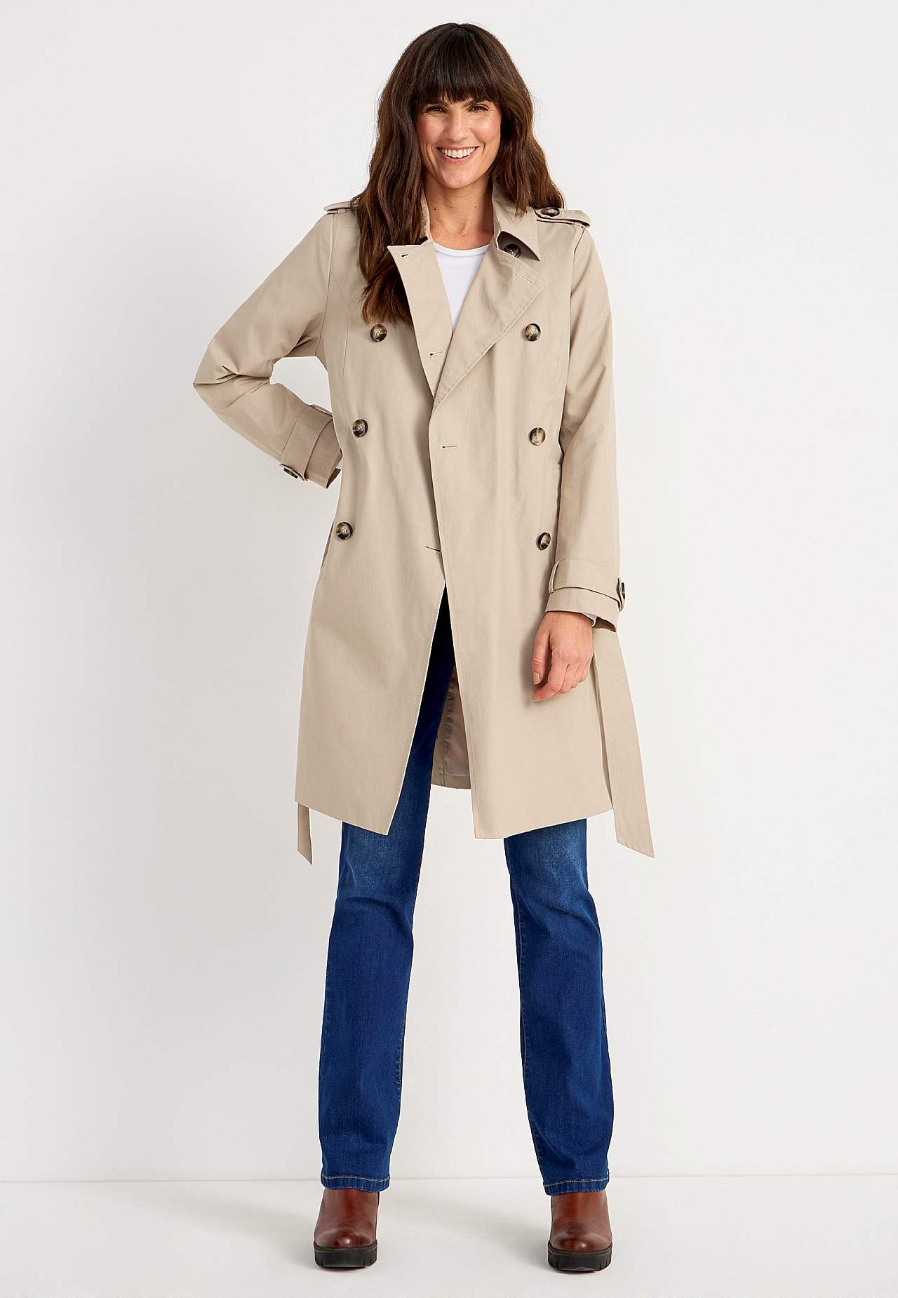 Dobbeltbrystet trenchcoat Tracy
