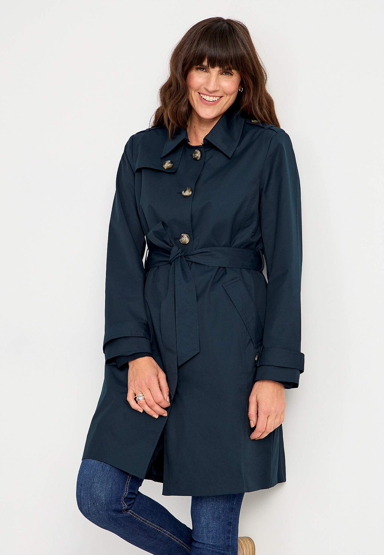 Enkeltradet trenchcoat