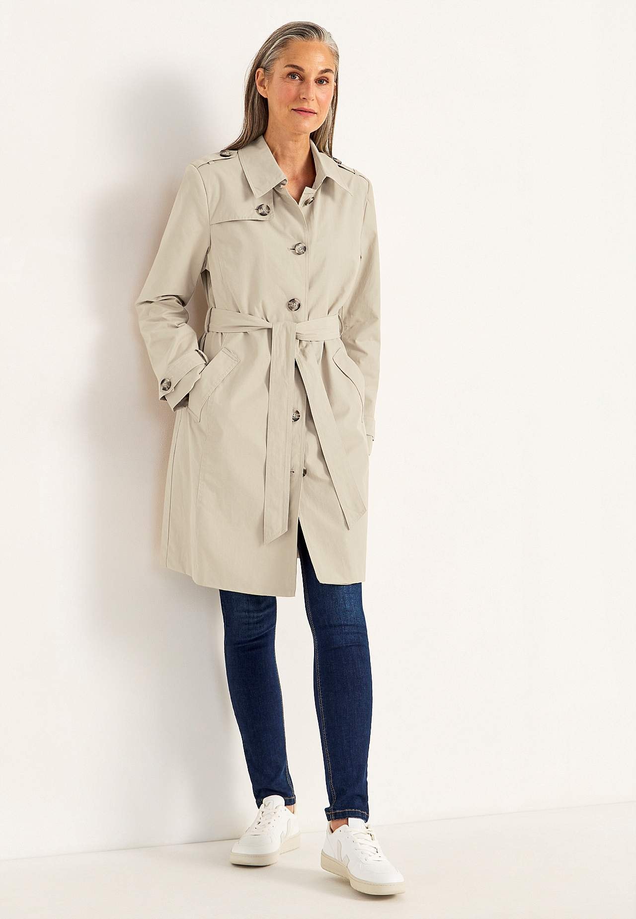Enkeltradet trenchcoat