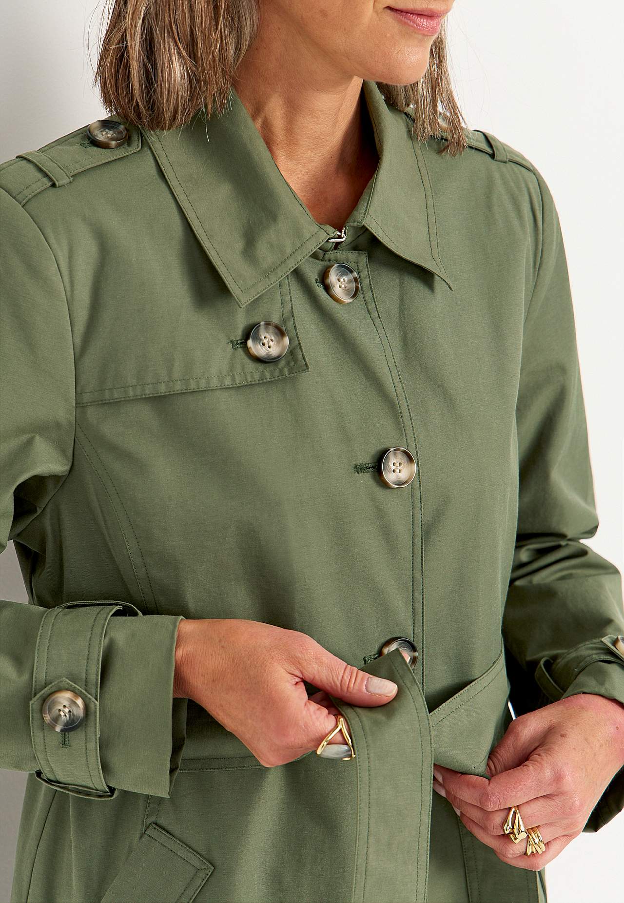 Enkeltradet trenchcoat