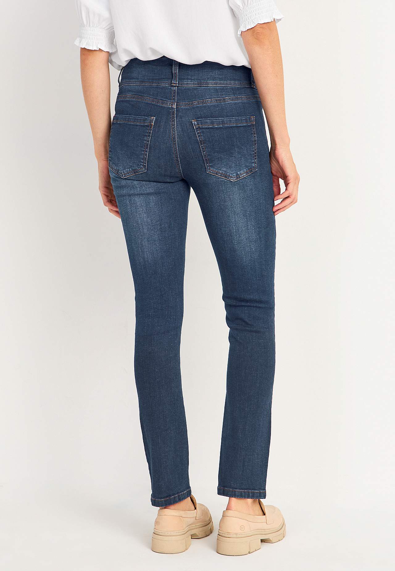 Smalle jeans med høj talje - tre længder
