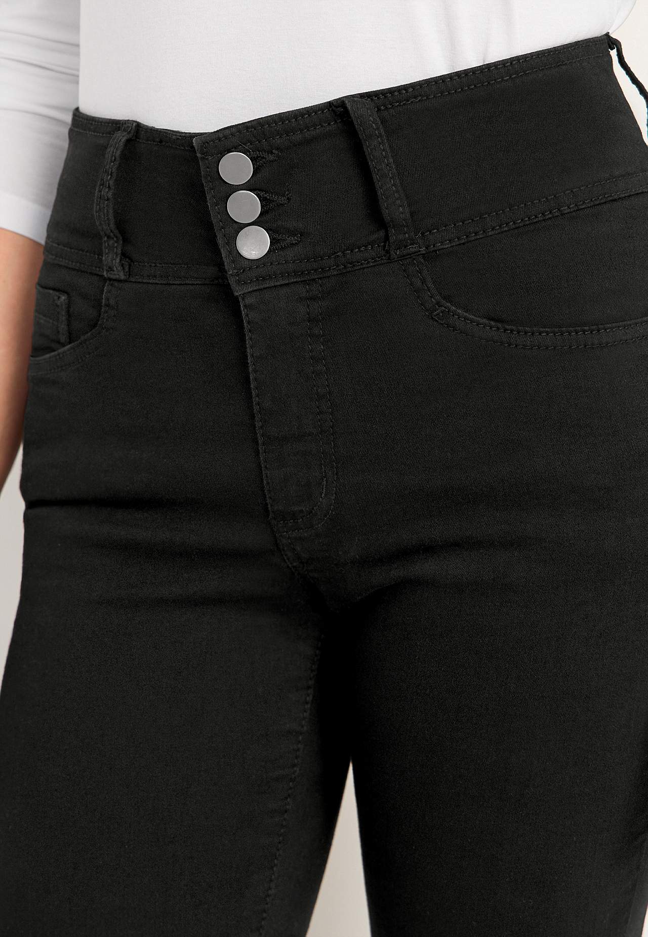 Smalle jeans med høj talje - tre længder