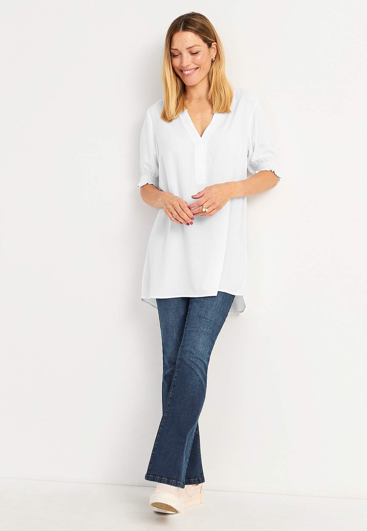 Bootcut jeans med høj talje