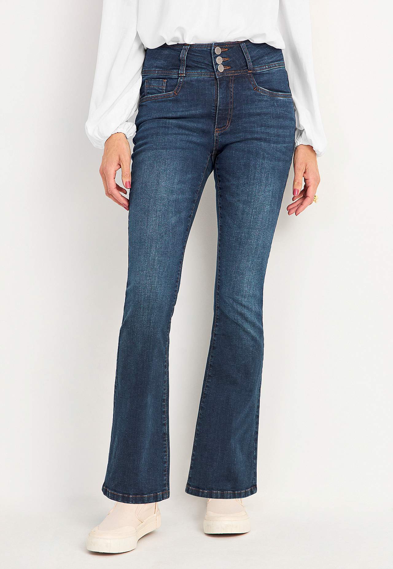Bootcut jeans med høj talje