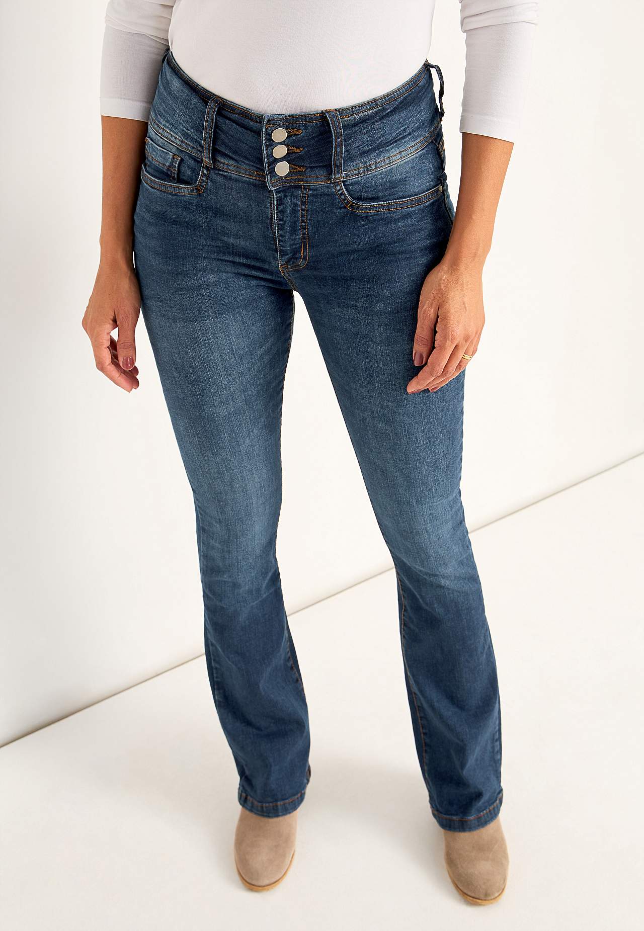 Bootcut jeans med høj talje