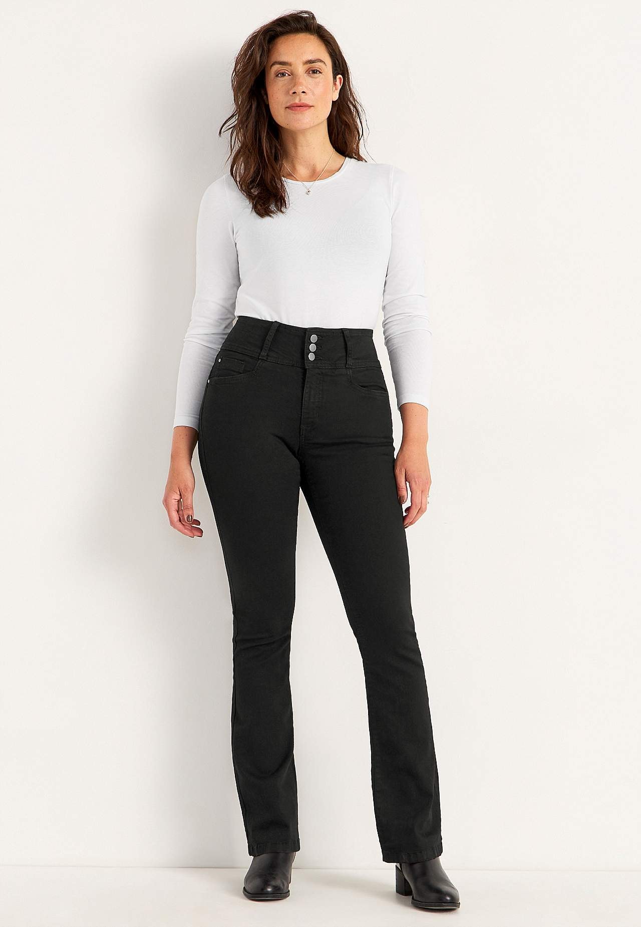 Bootcut jeans med høj talje
