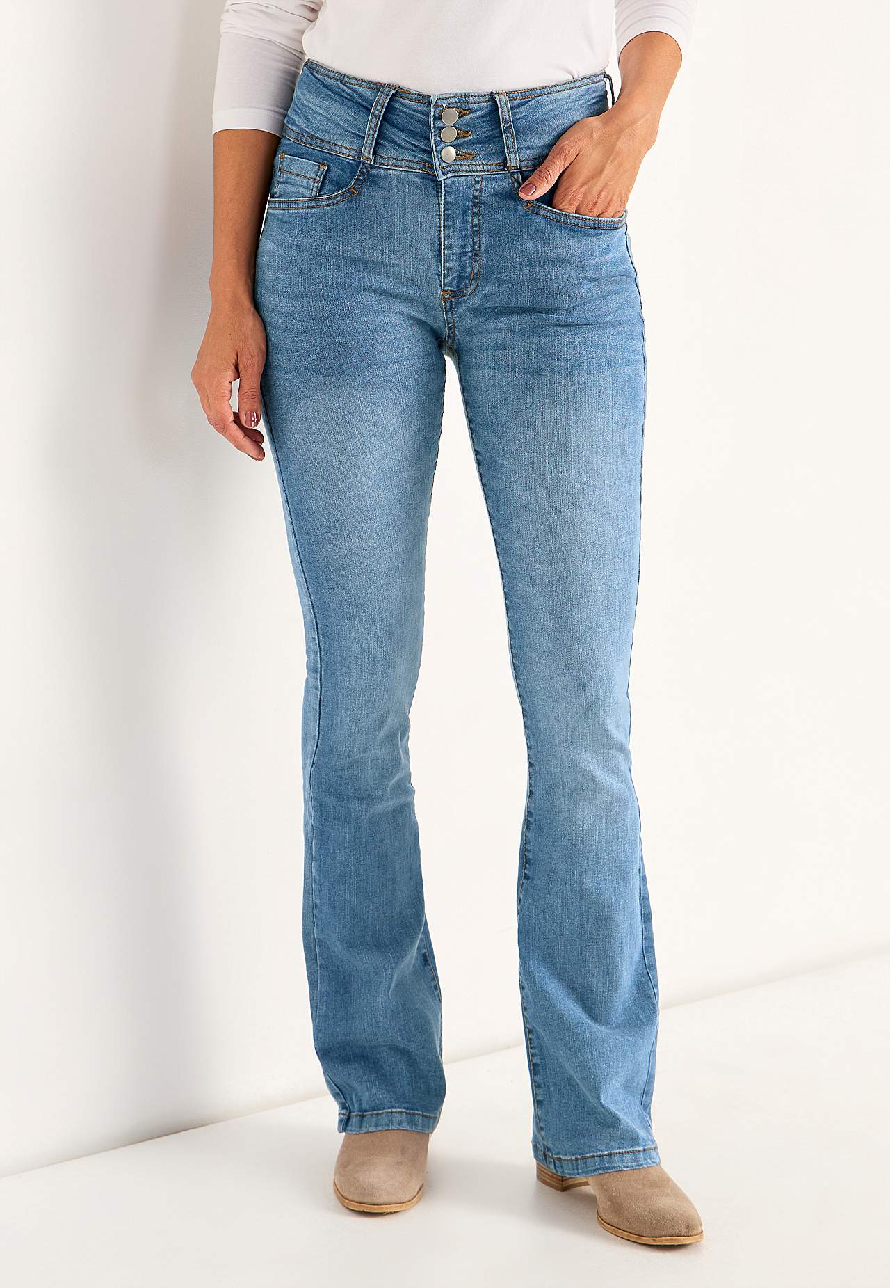 Bootcut jeans med høj talje Jennifer