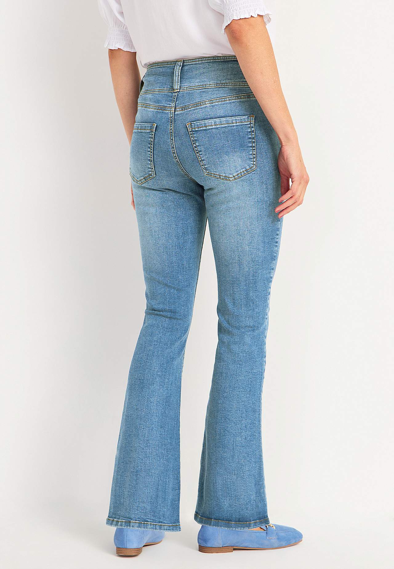 Bootcut jeans med høj talje