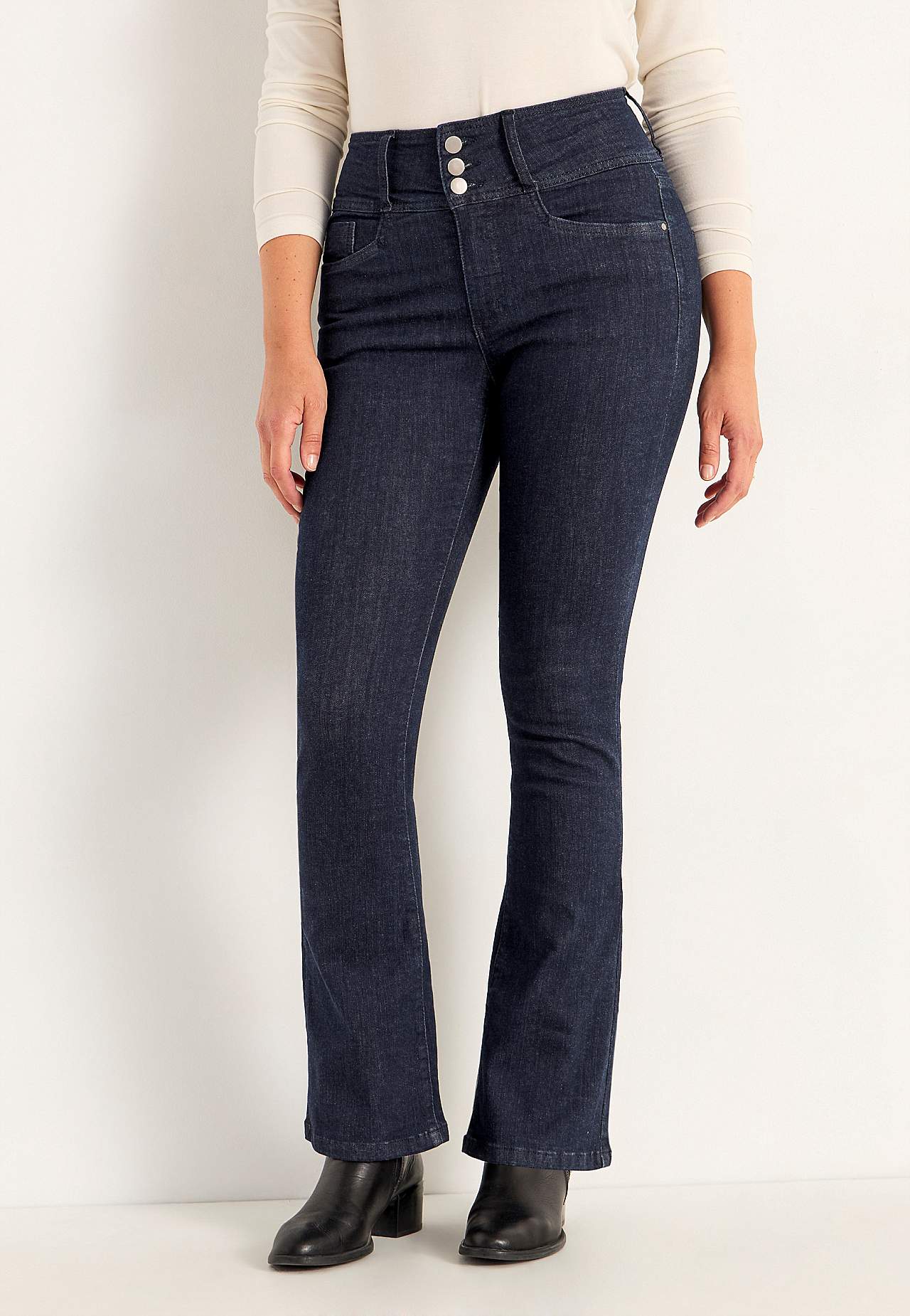 Bootcut jeans med høj talje
