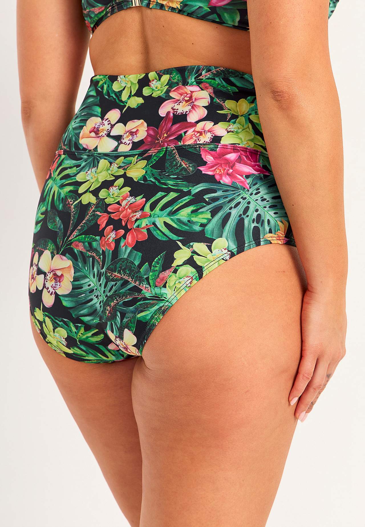 Bikinitrusse med foldbar kant ved taljen