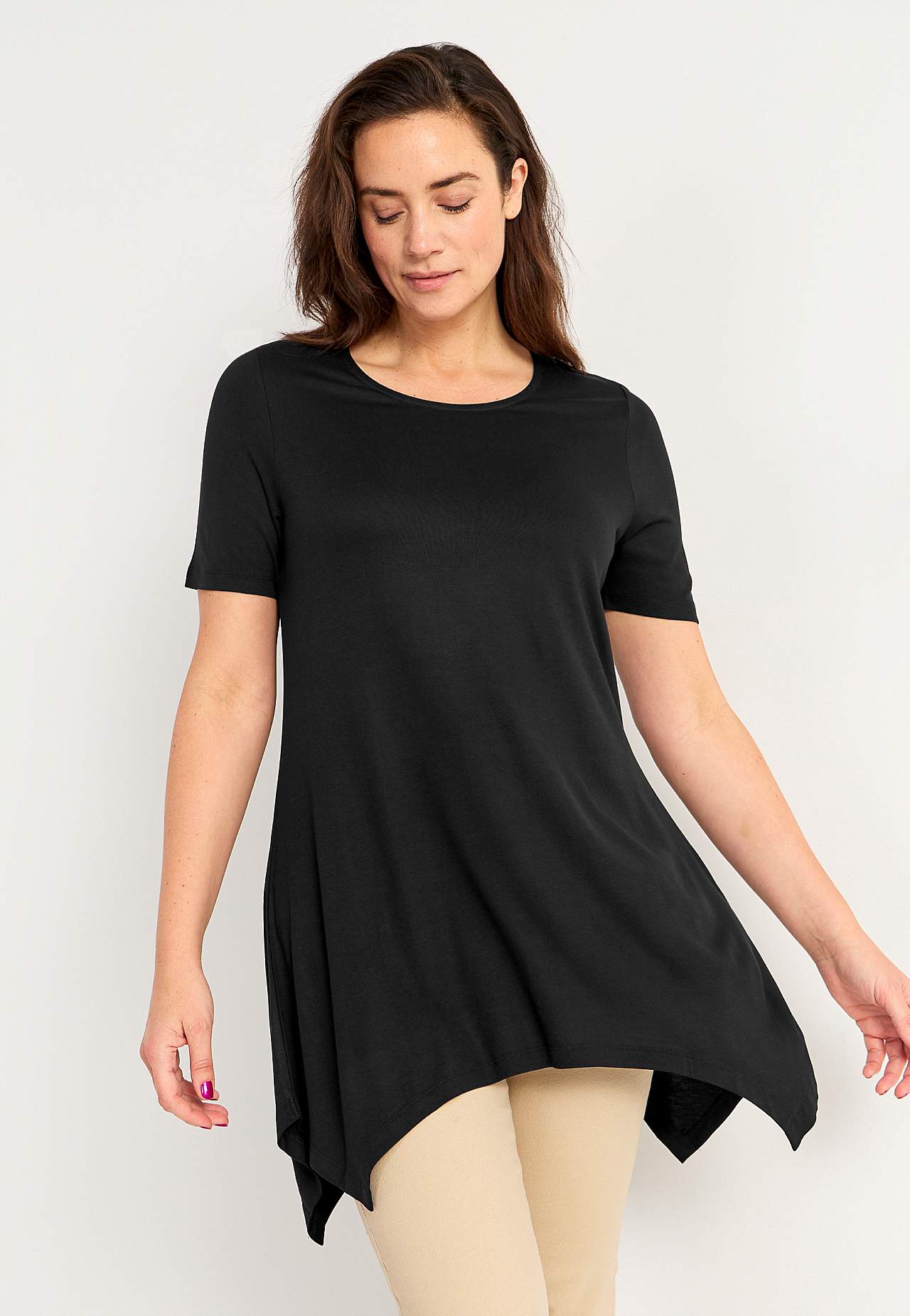 Asymmetrisk jerseytunika