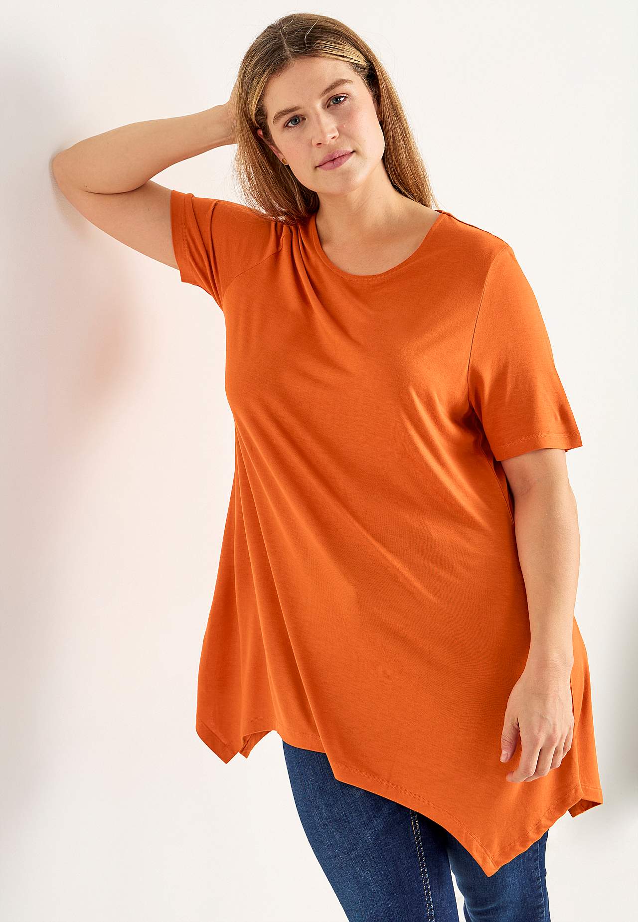 Asymmetrisk jerseytunika