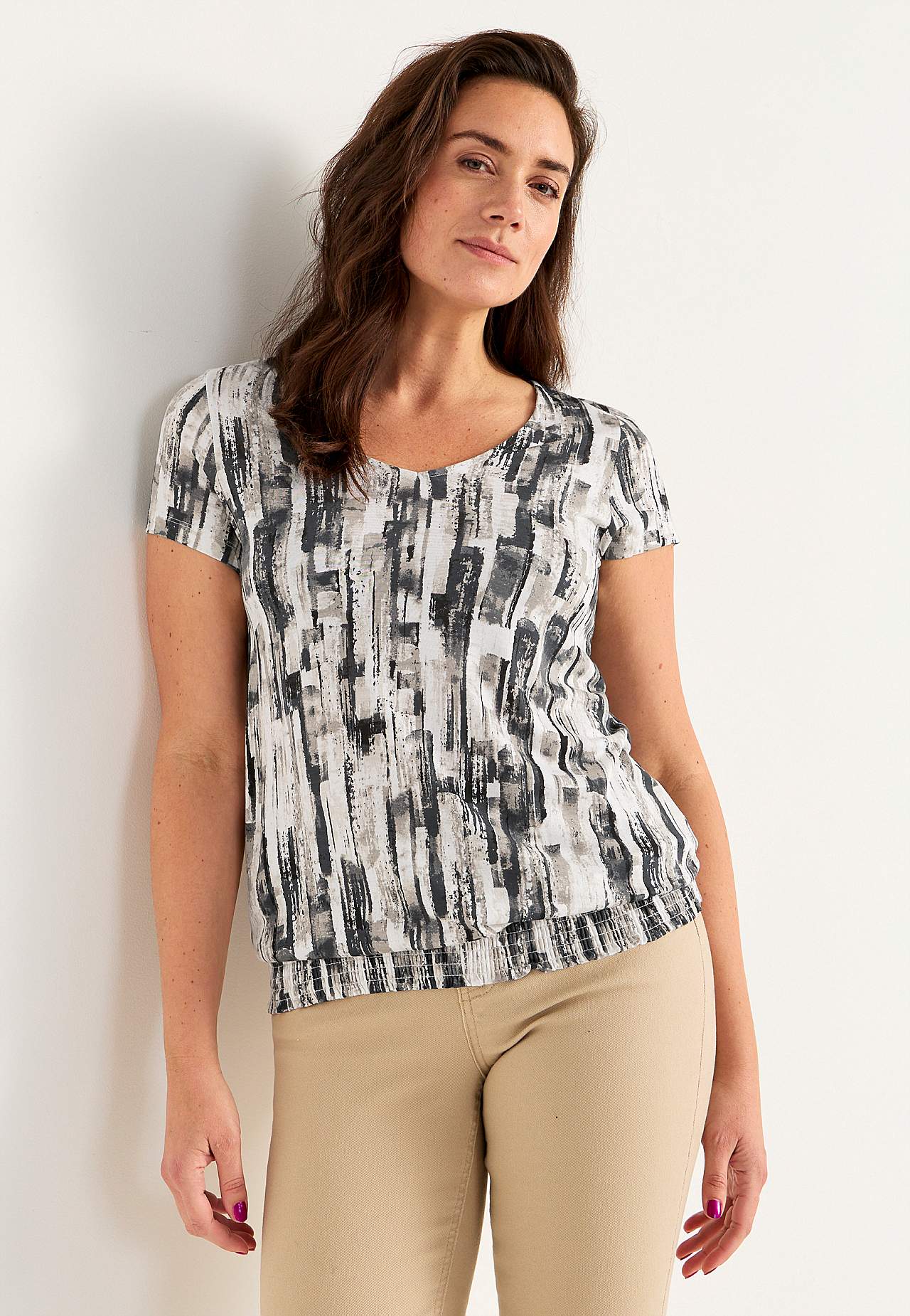 Jerseytop med smock