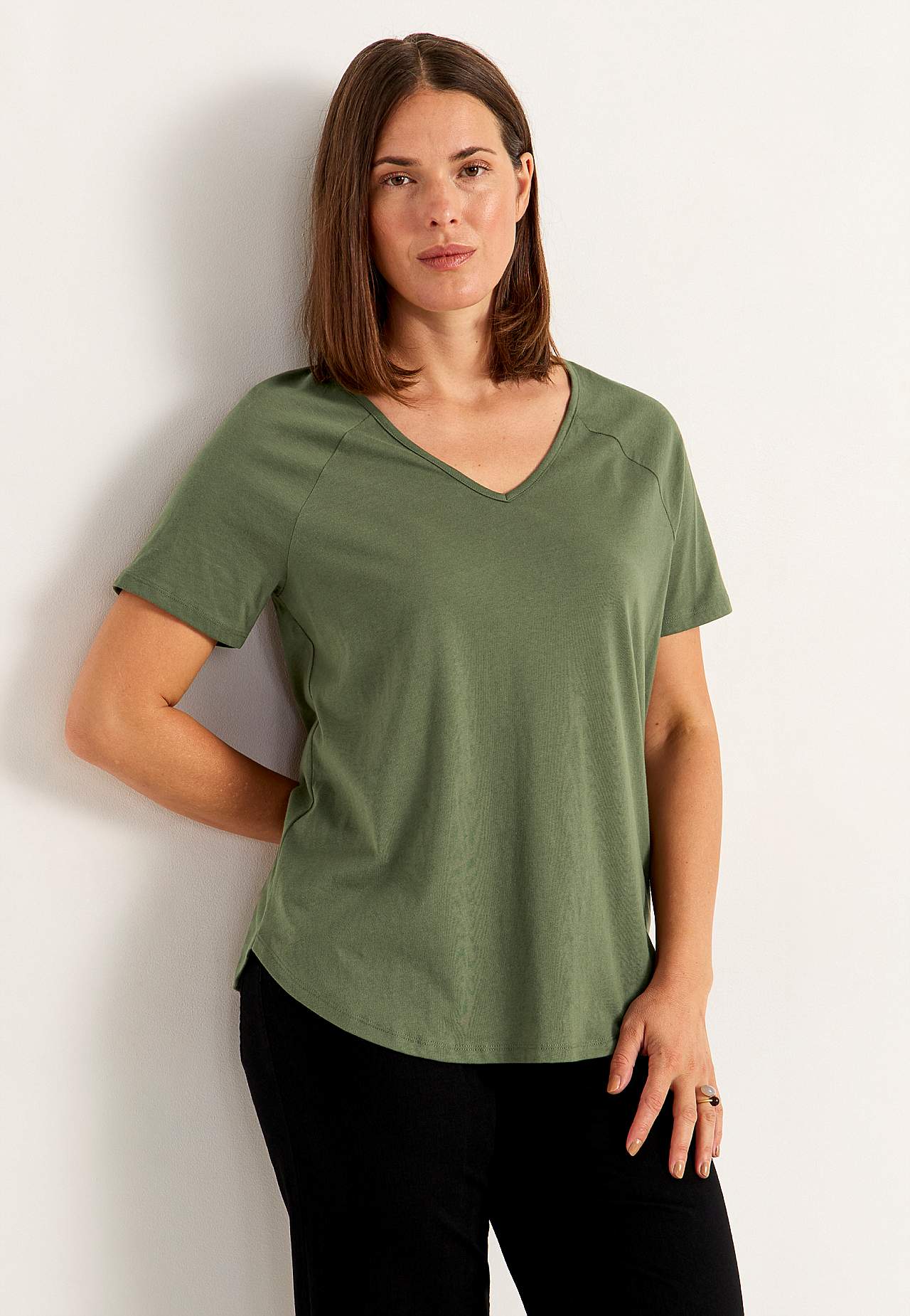 Jerseytop med raglanærme 2-pack