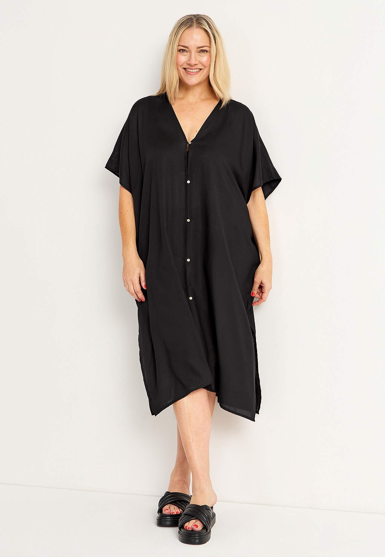 Strandkaftan med knapper