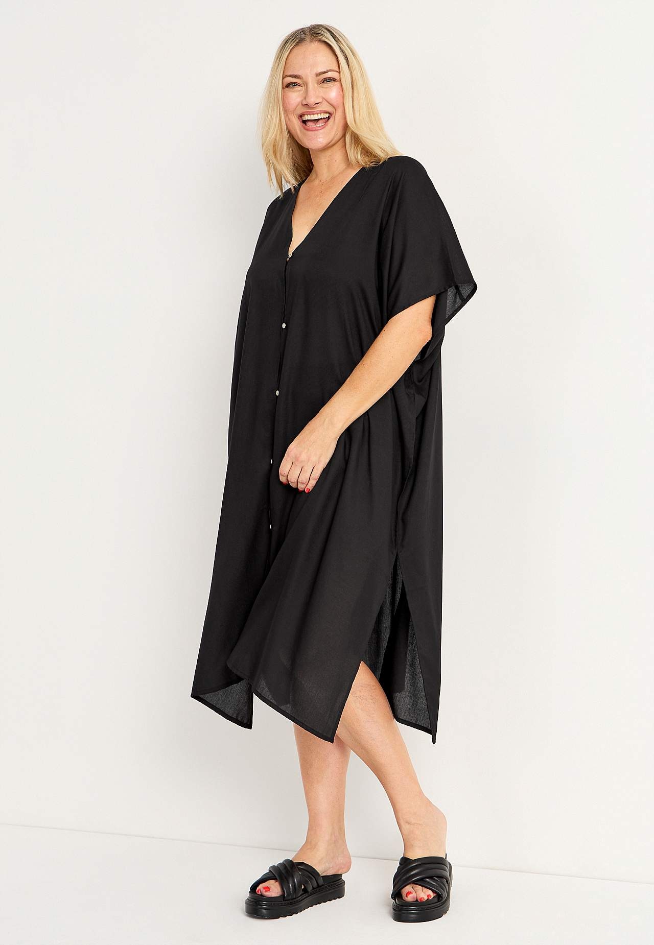 Strandkaftan med knapper