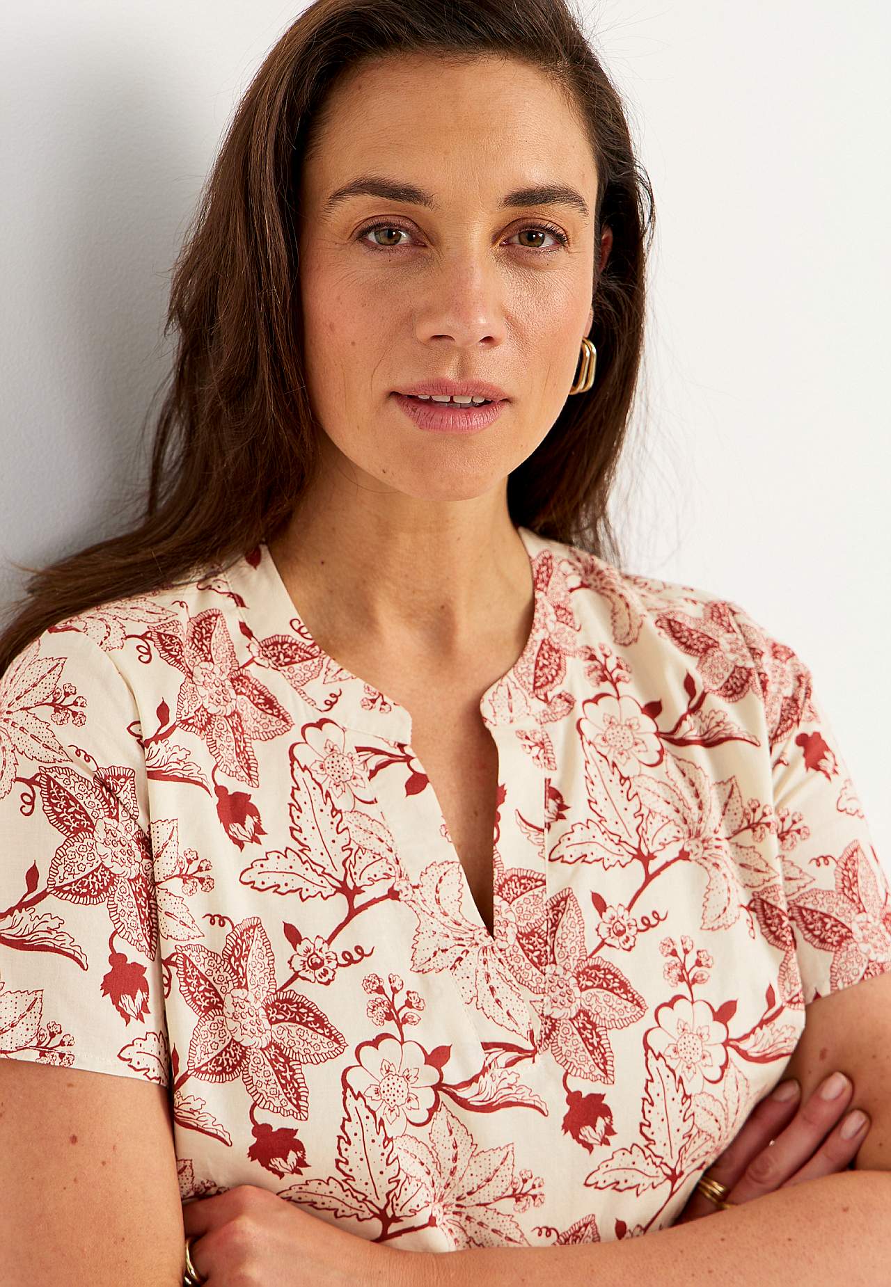 Bomuldskjole med volant