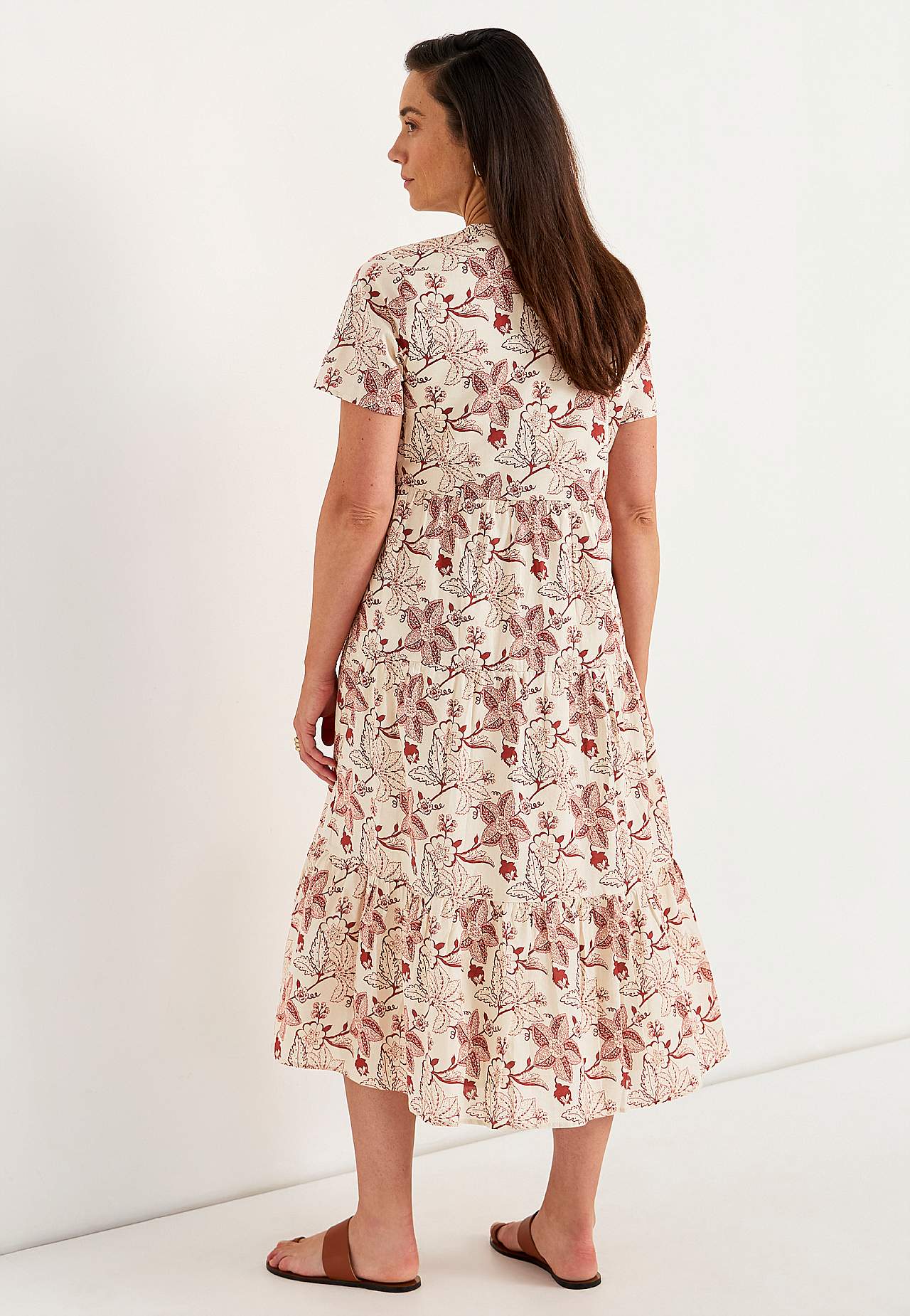 Bomuldskjole med volant