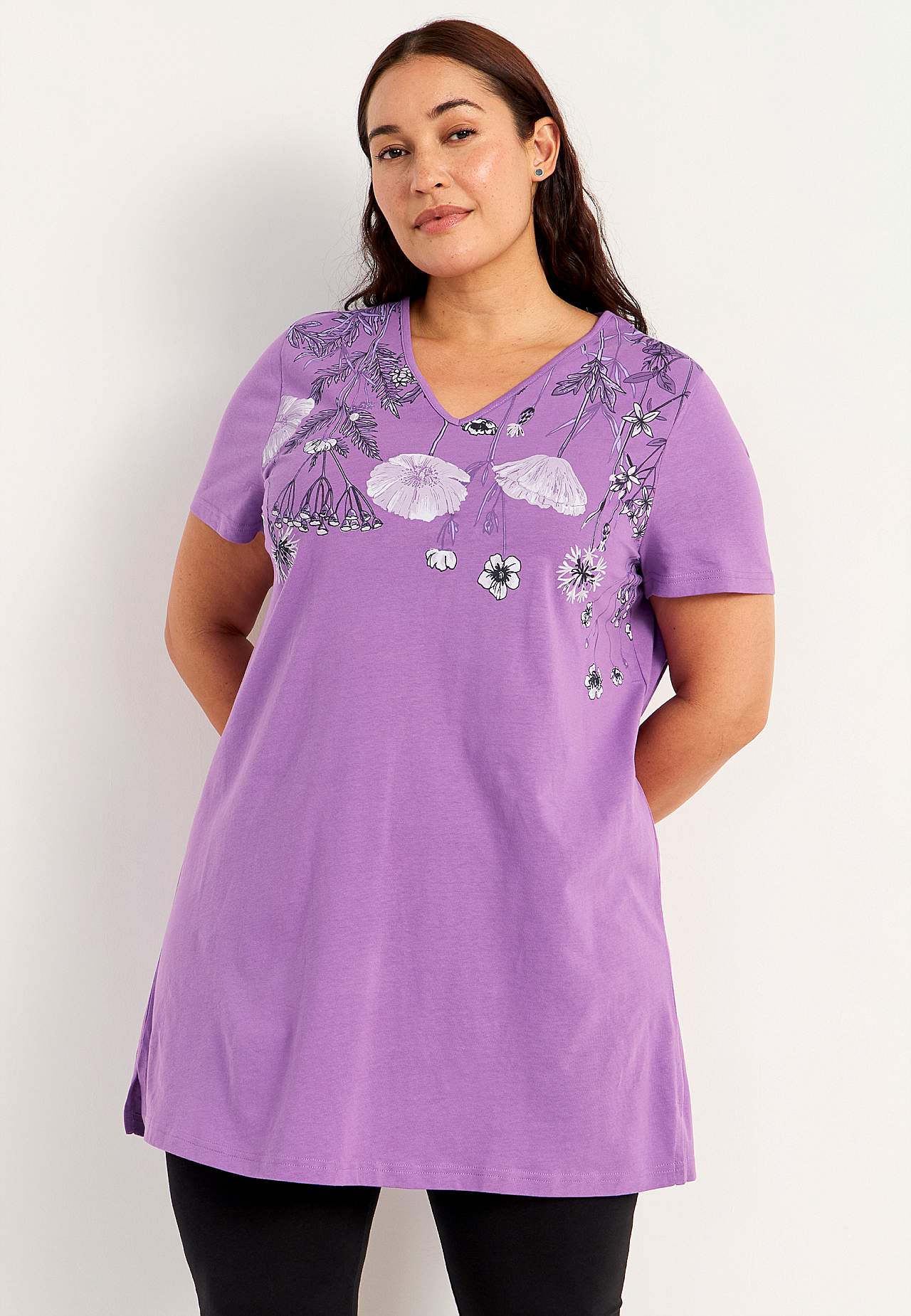 Mønstrede jerseytunikaer Barbro 2-pack