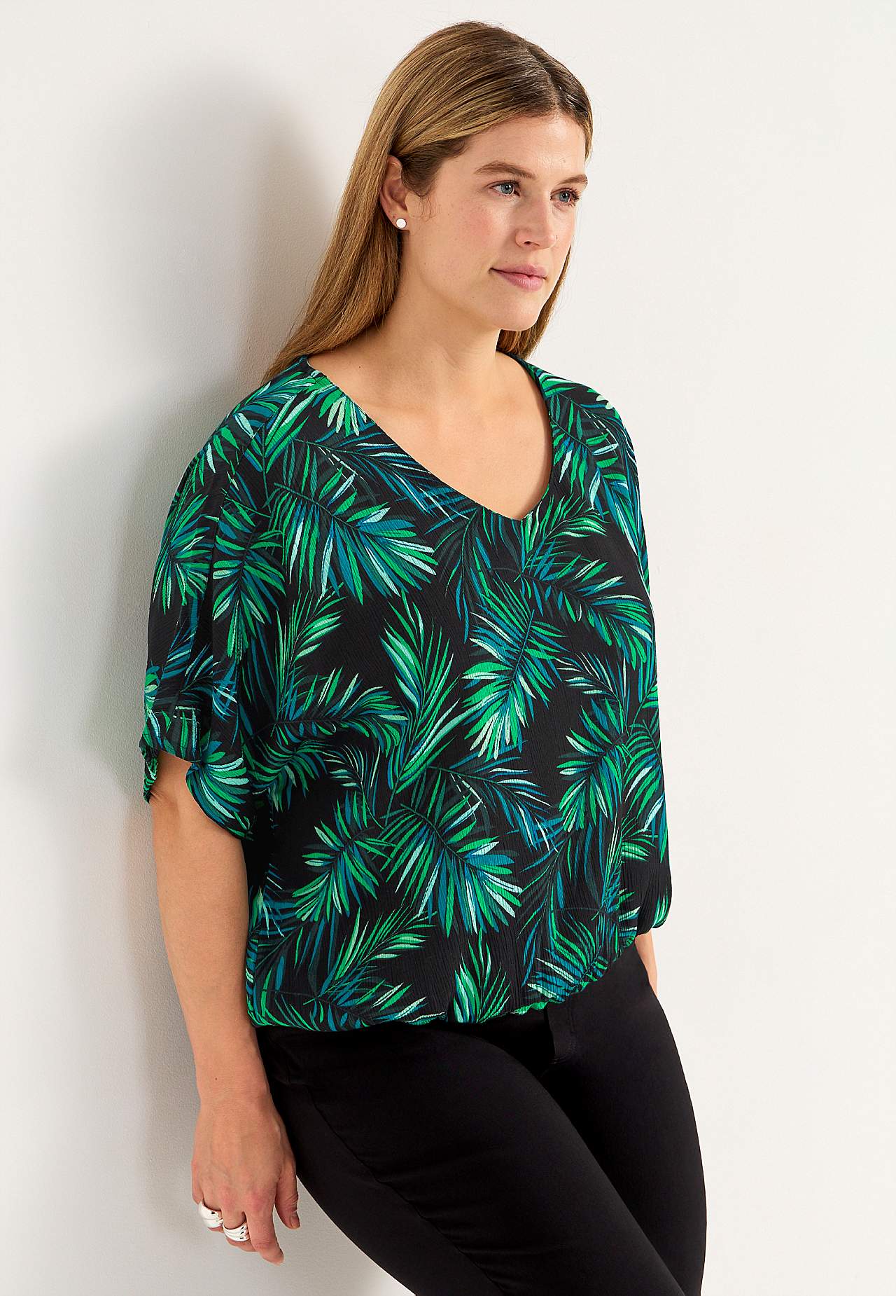 Bluse i viskosecrepe Sanna