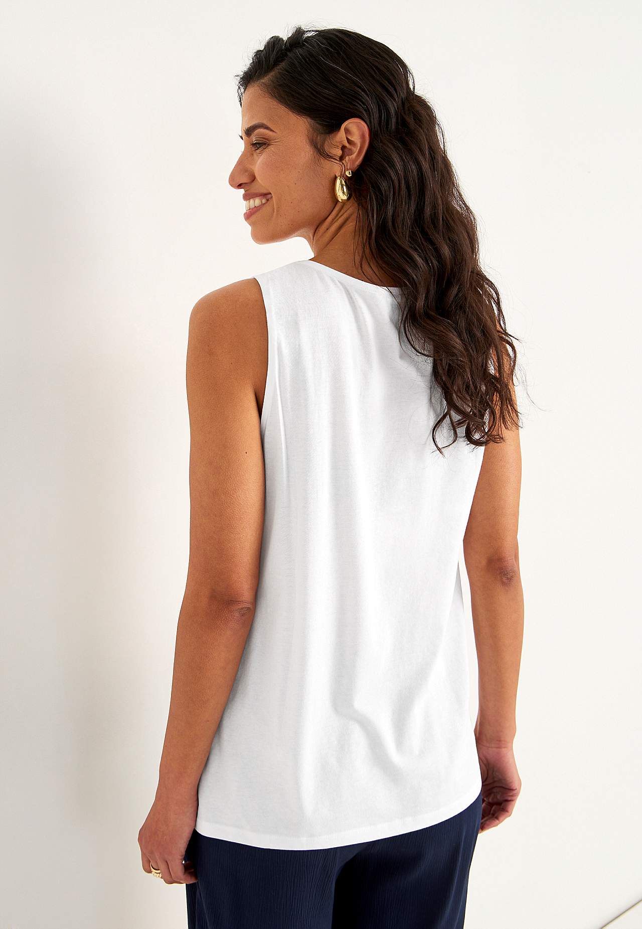 Tanktop med dekorativ fold