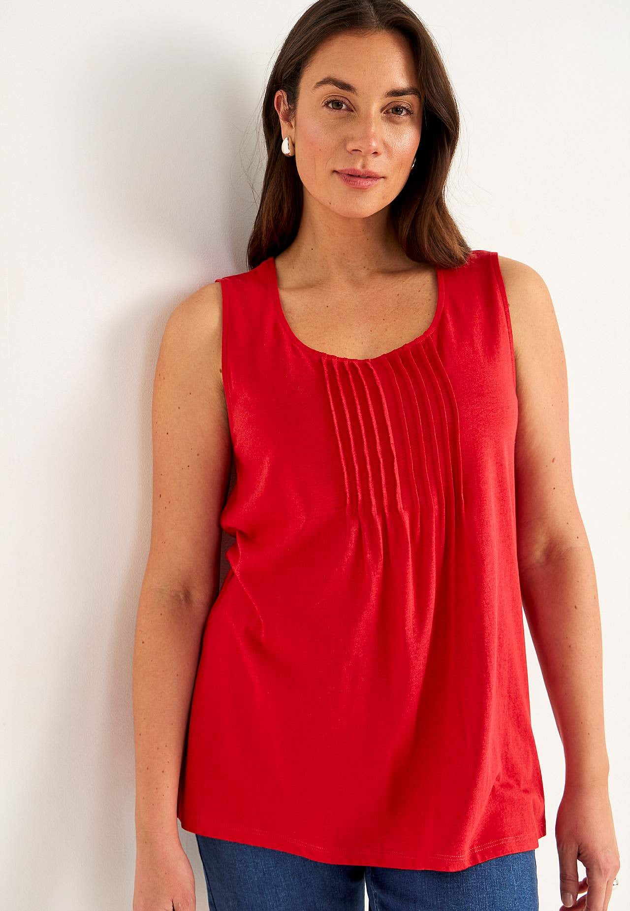 Tanktop med dekorativ fold