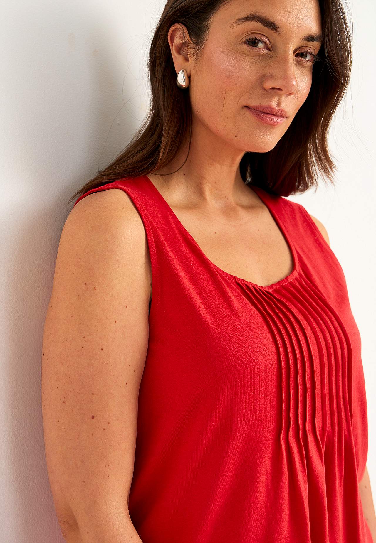 Tanktop med dekorativ fold