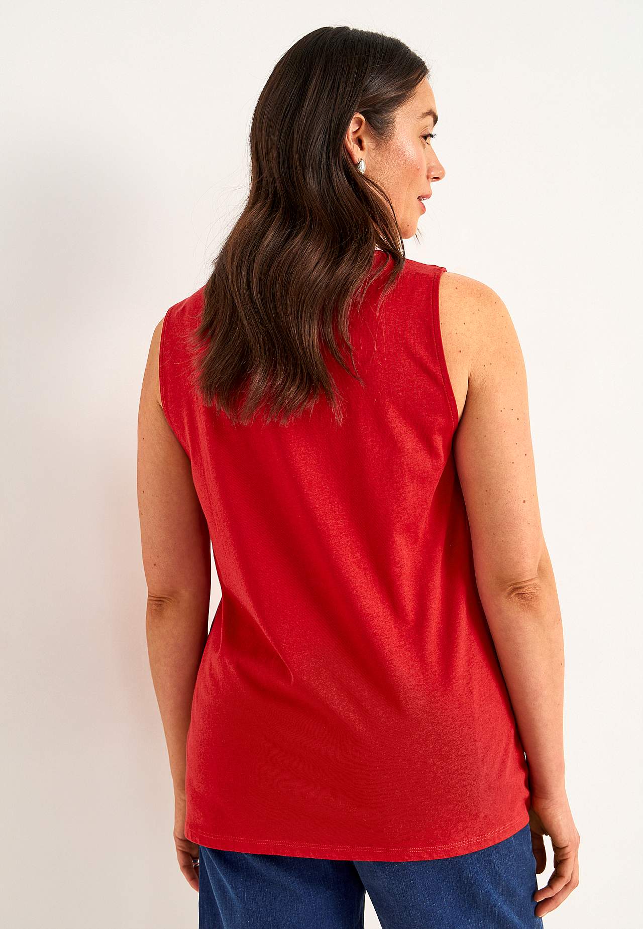 Tanktop med dekorativ fold
