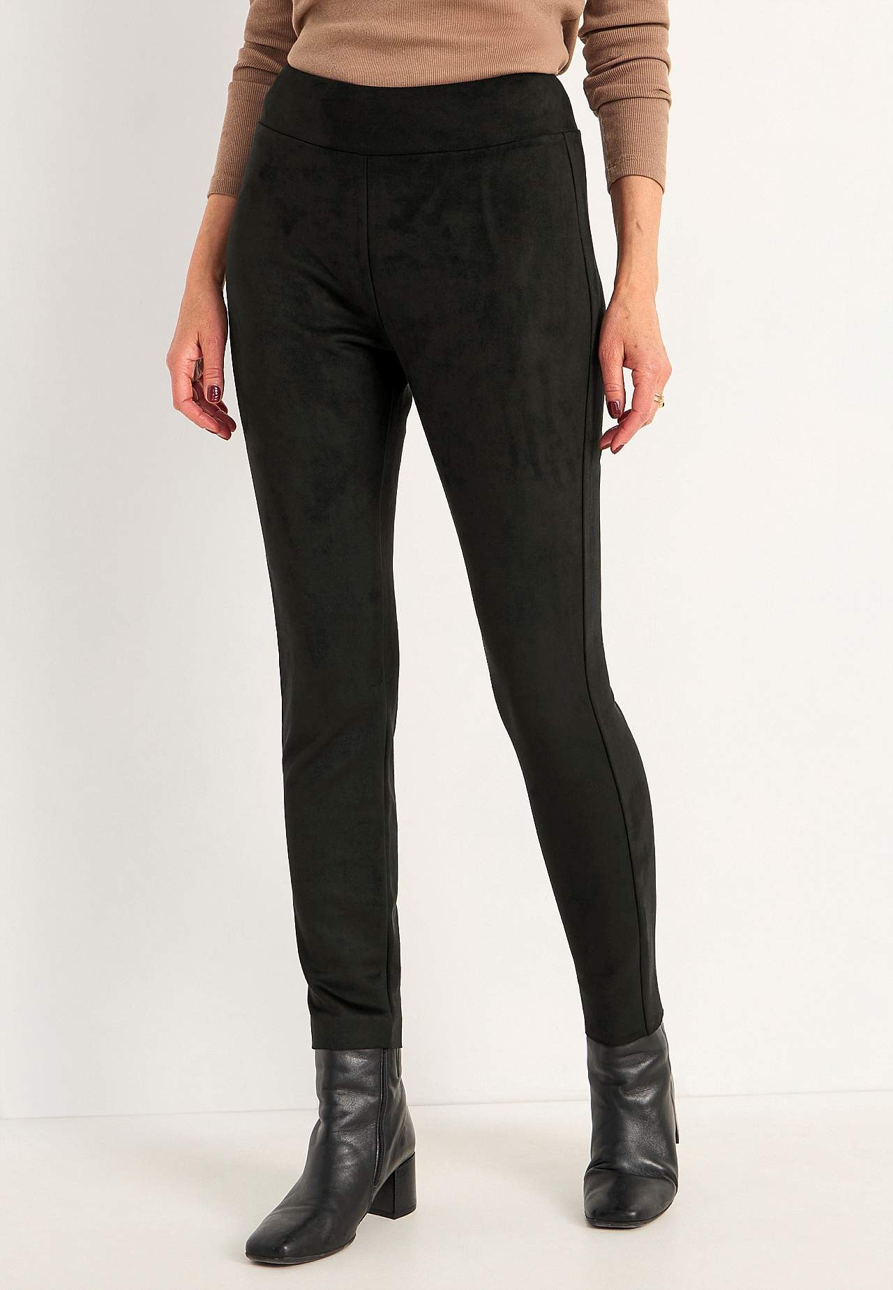 Leggings med ruskindslook