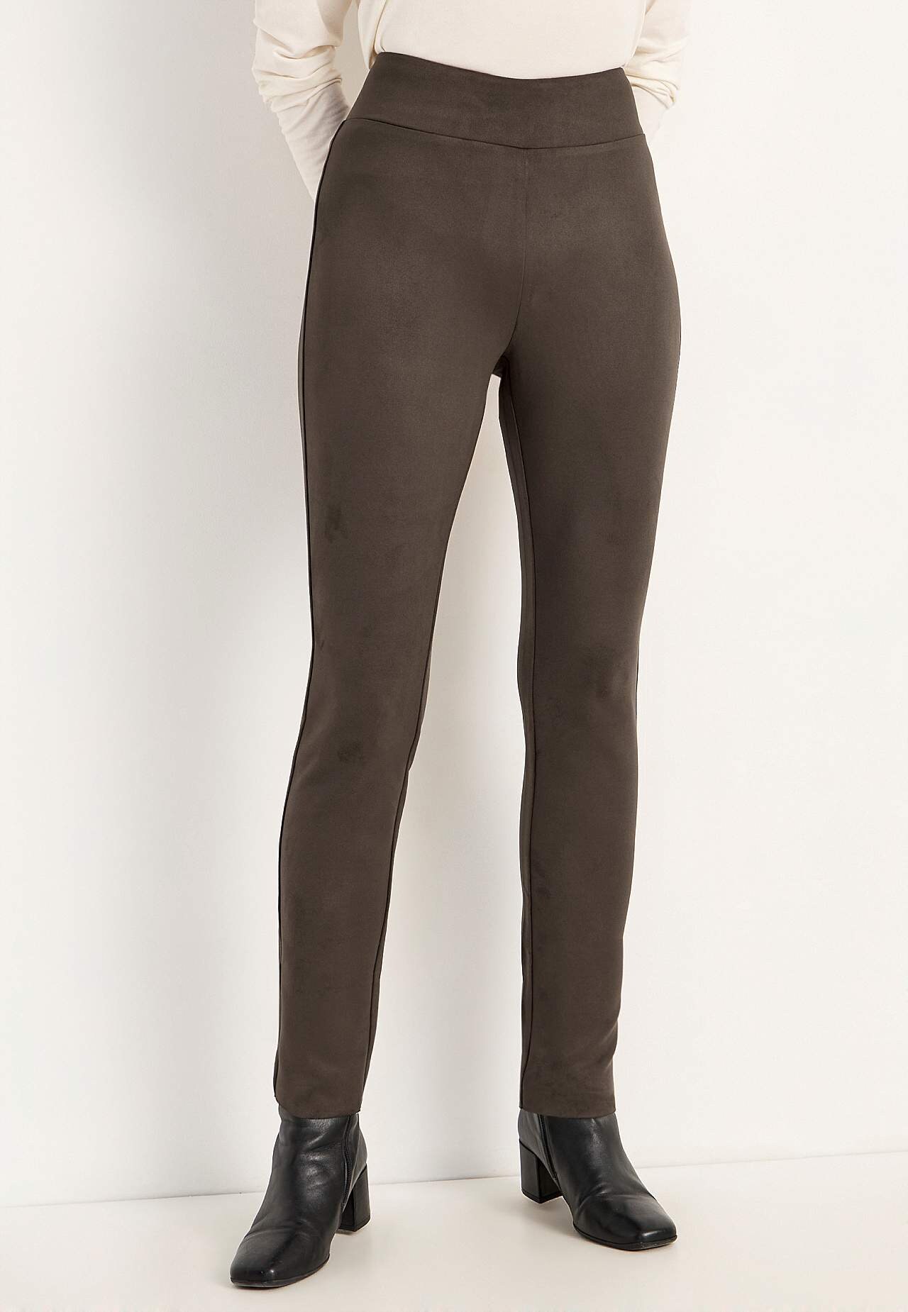 Leggings med ruskindslook