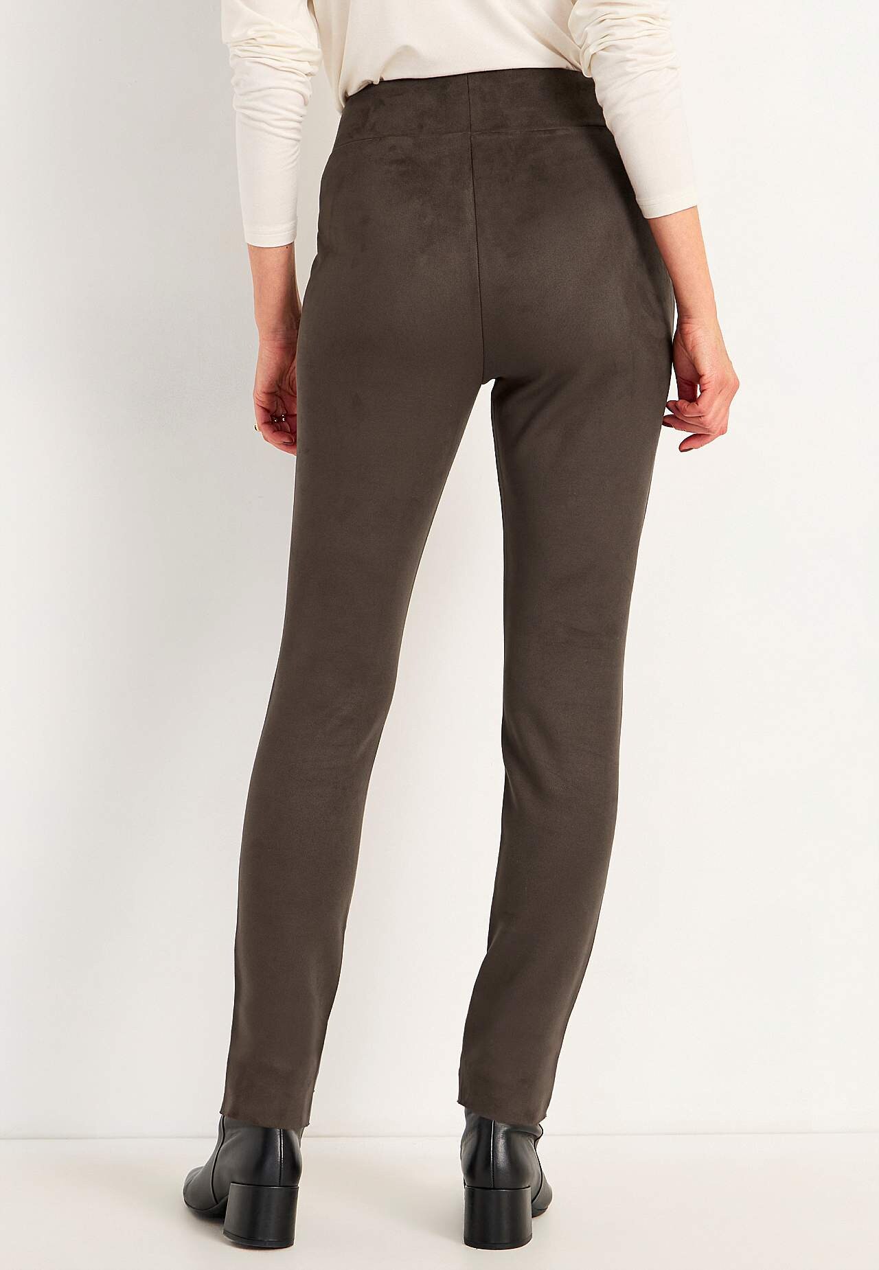 Leggings med ruskindslook
