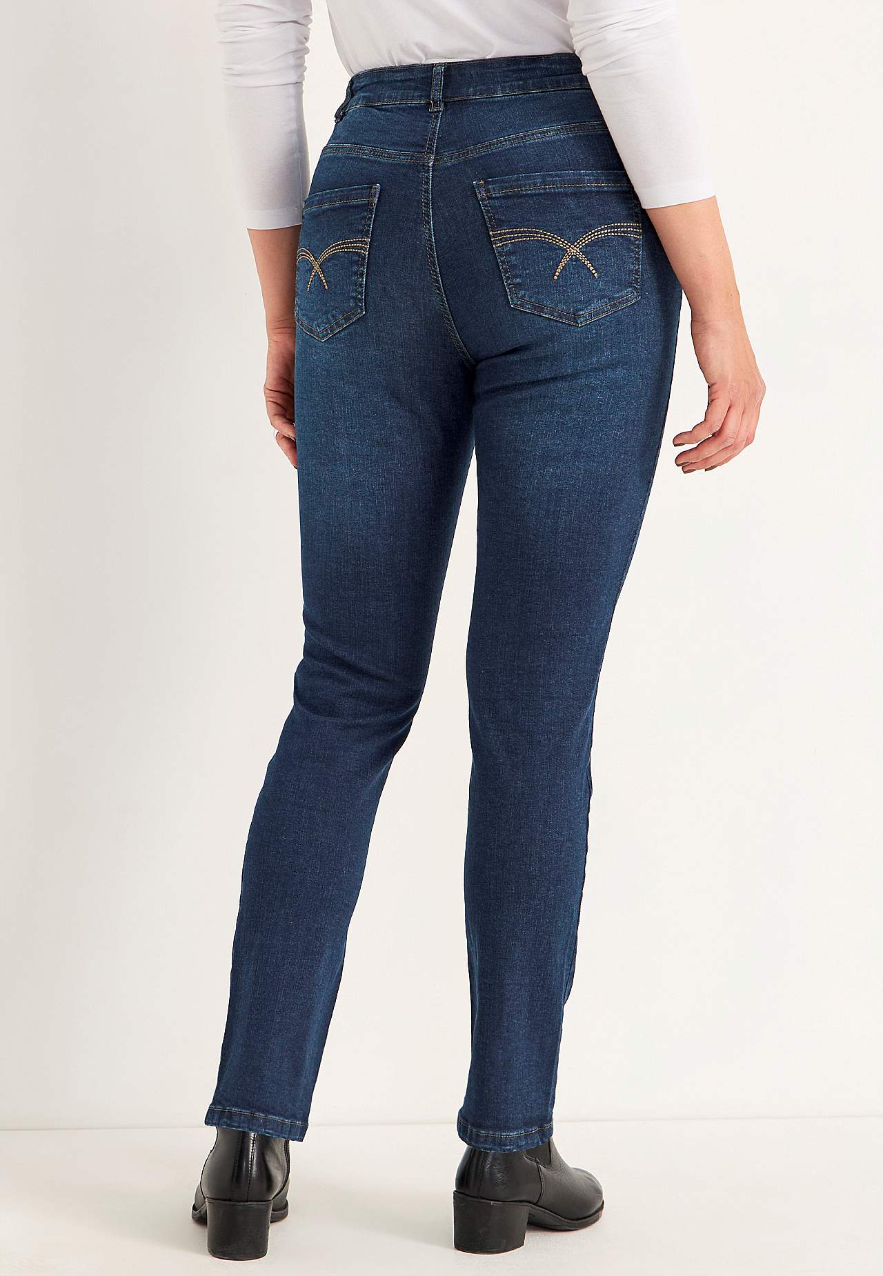 Jeans med elastik i siderne