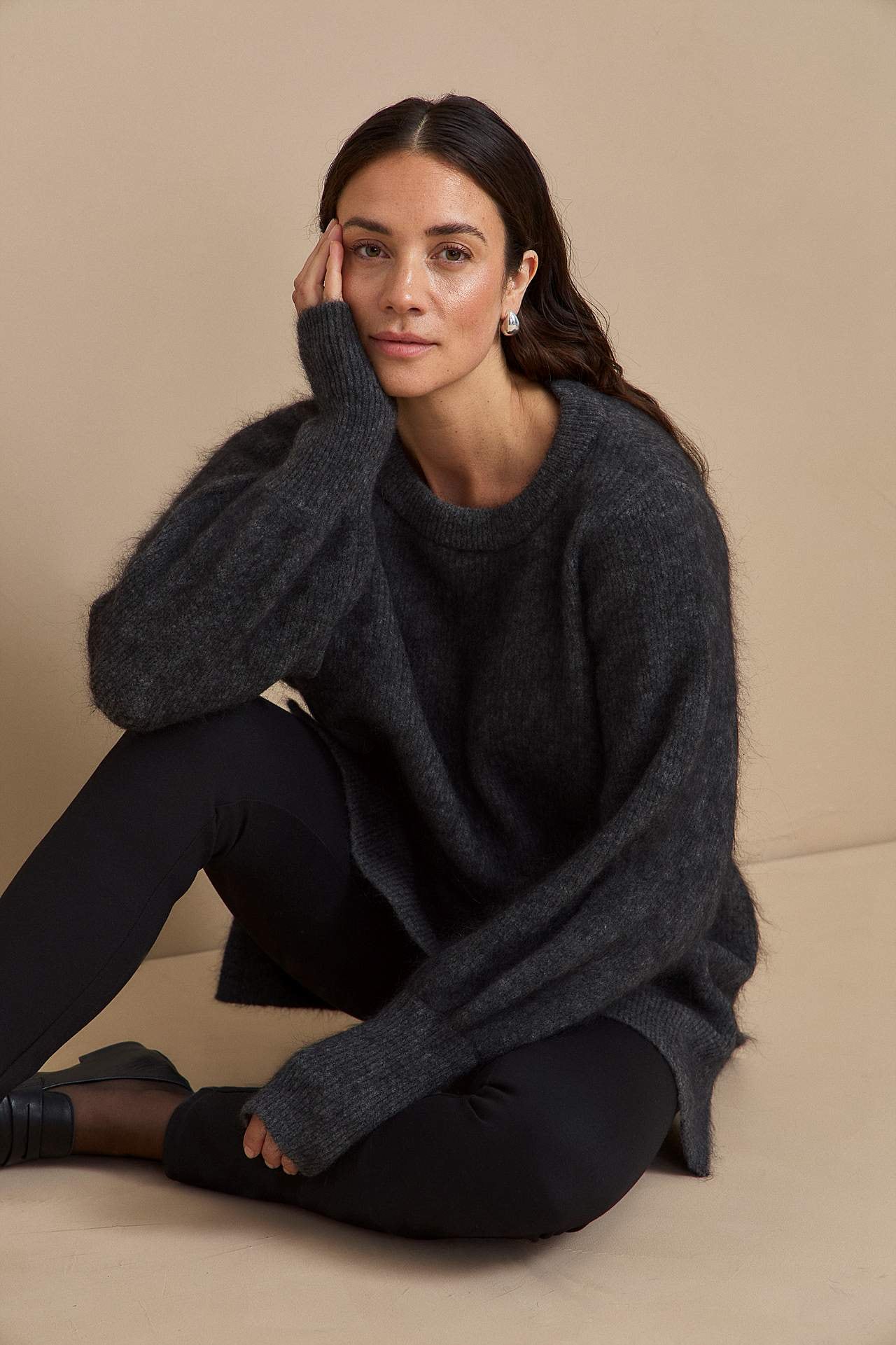 Tunika Premium i mohair- og uldblanding