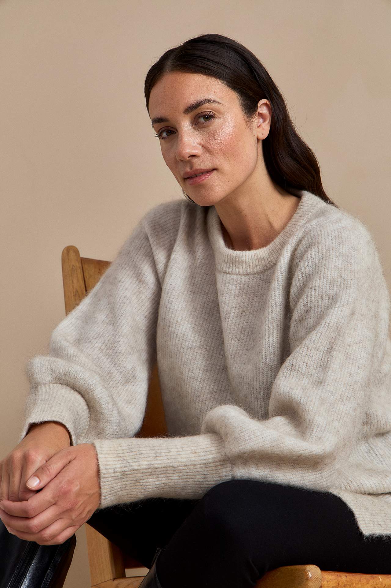 Tunika Premium i mohair- og uldblanding